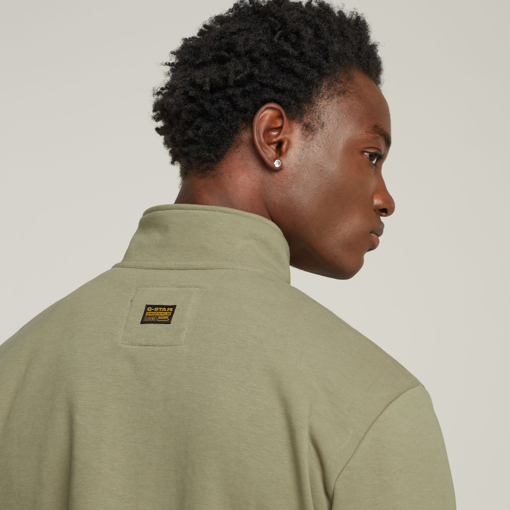 G-Star RAW Nifous Half Zip Sweater Groen Heren