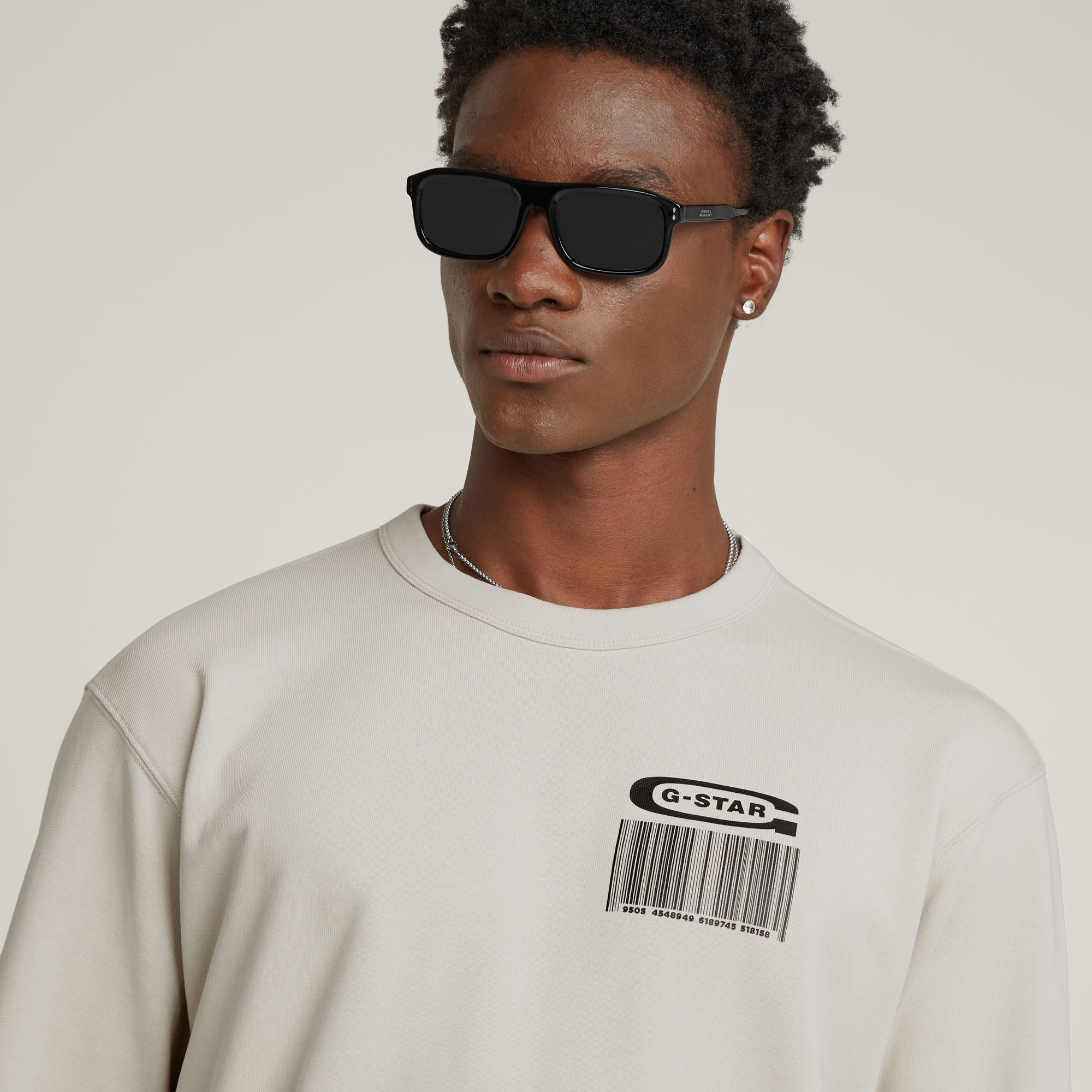 G-Star RAW Substance Back Graphic Relaxed Sweater Wit Heren