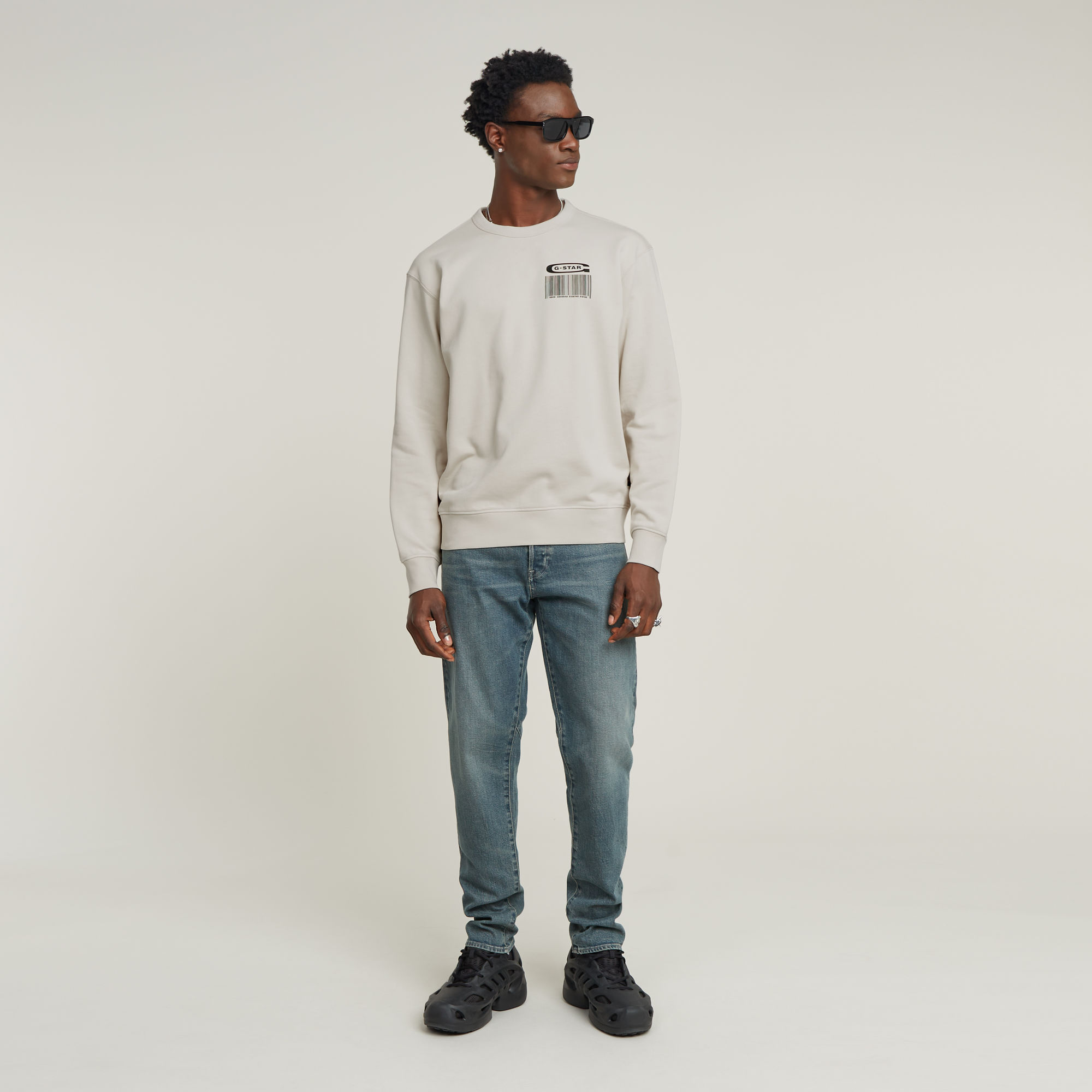 G-Star RAW Substance Back Graphic Relaxed Sweater Wit Heren