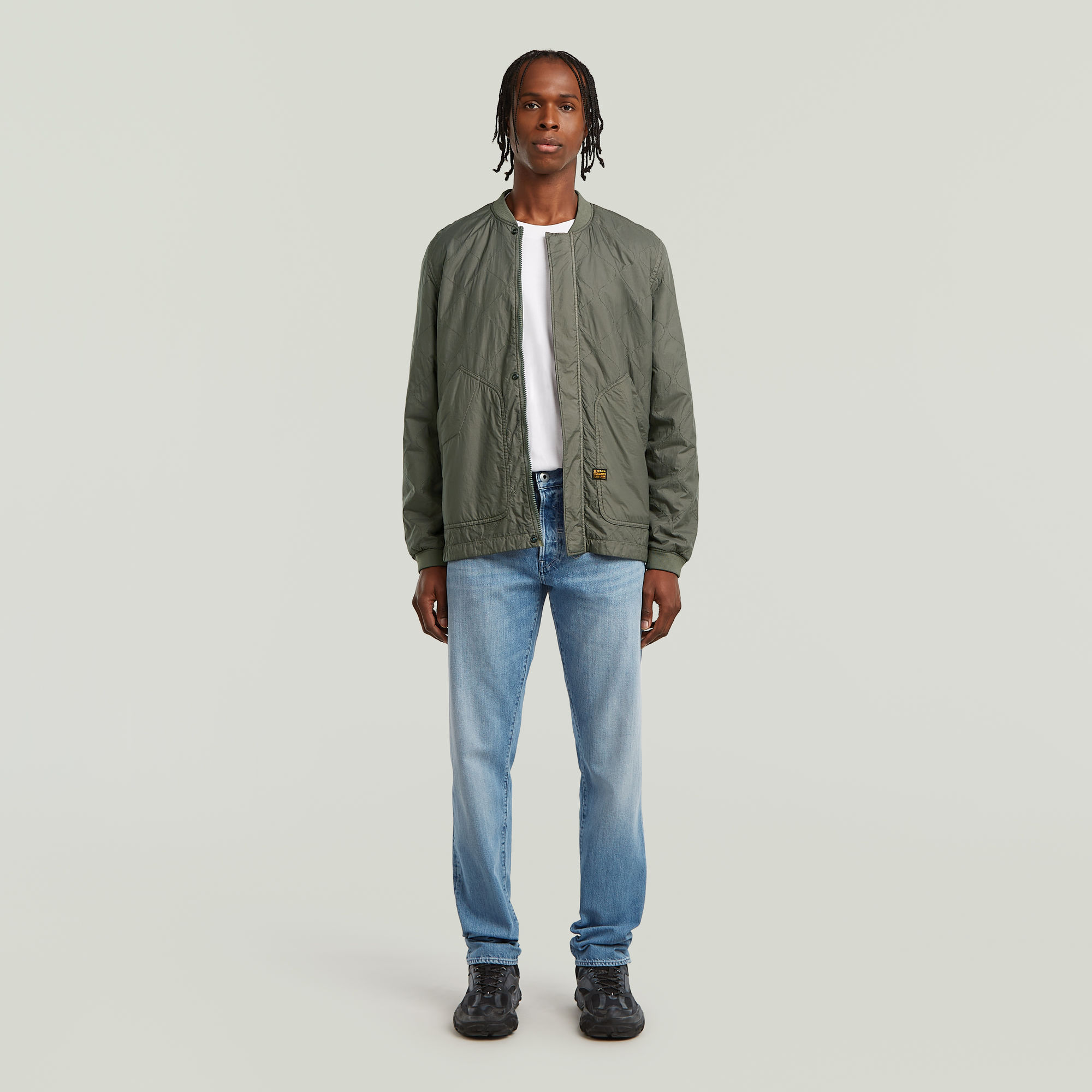G-Star RAW Licht Gewattteerd Jack Quilted Grijs Heren