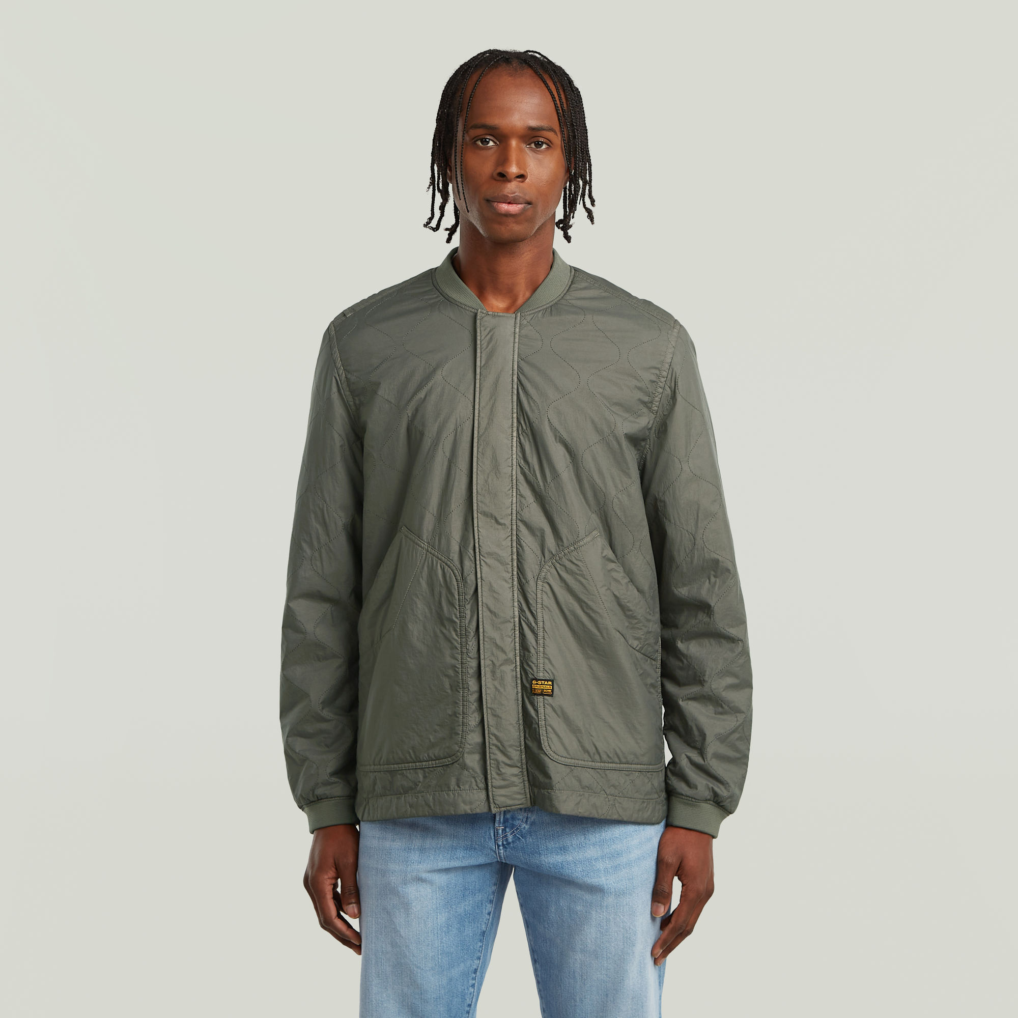 Light Padded Quilted Jacke - Grau - Herren