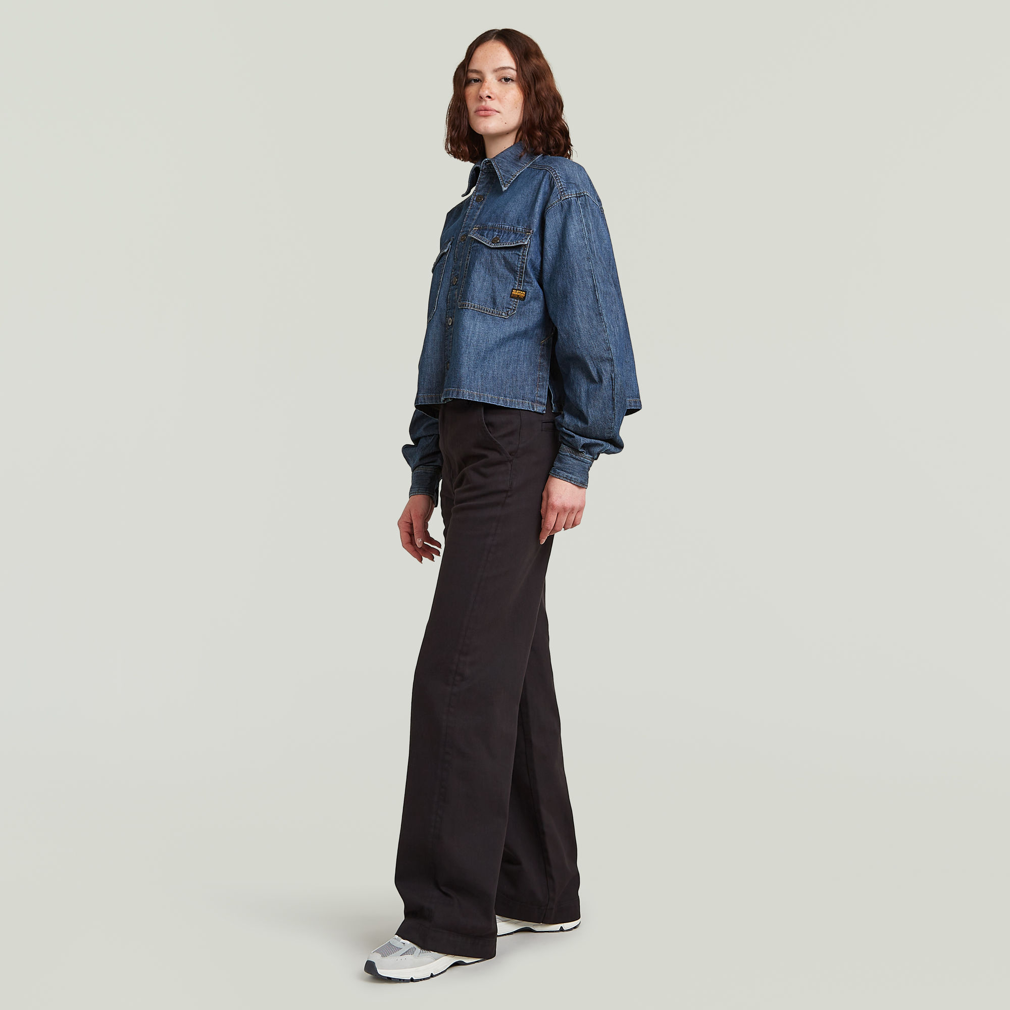 G-Star RAW Relaxed Staq Blouse Midden blauw Dames