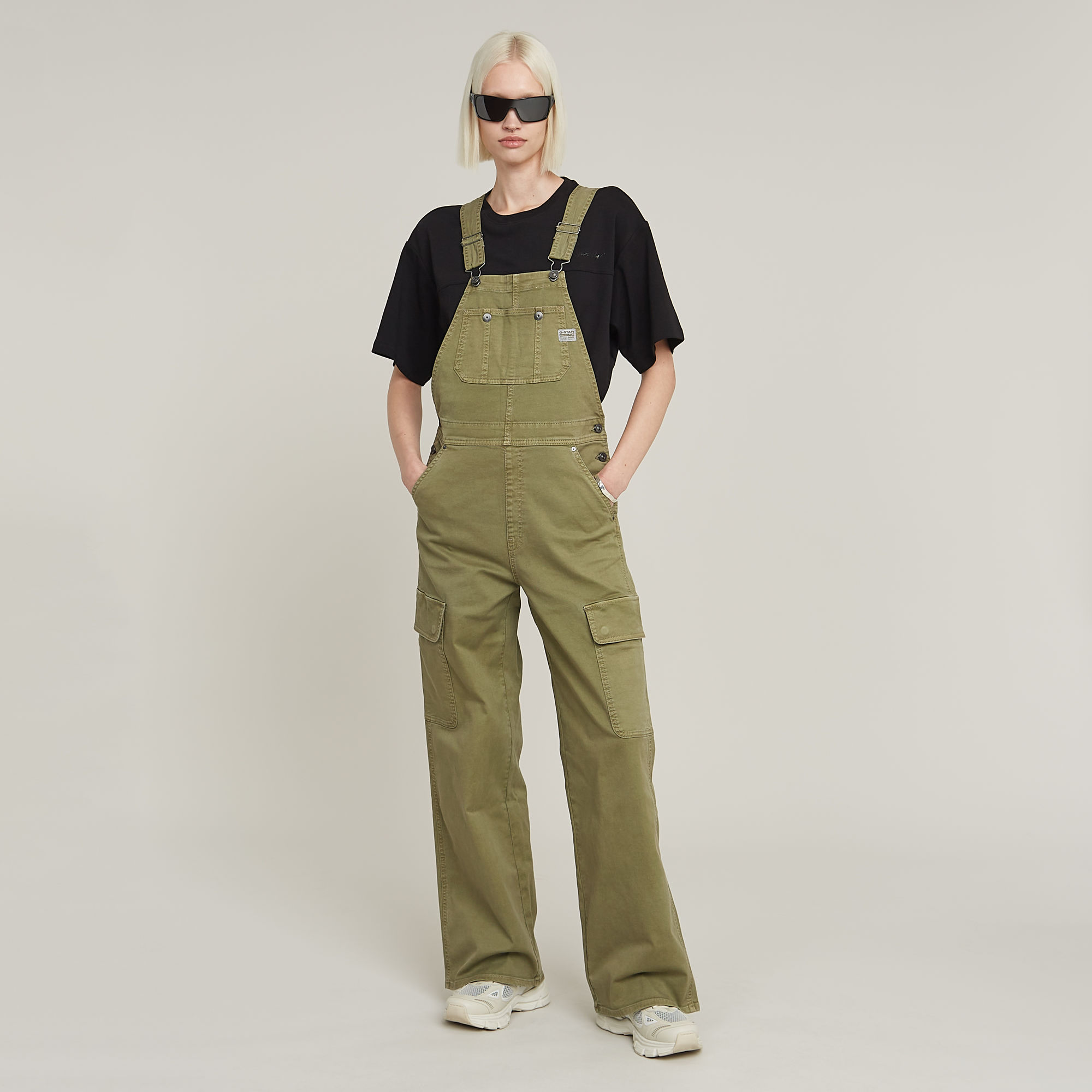 G-Star RAW Straight Tuinbroek Groen Dames