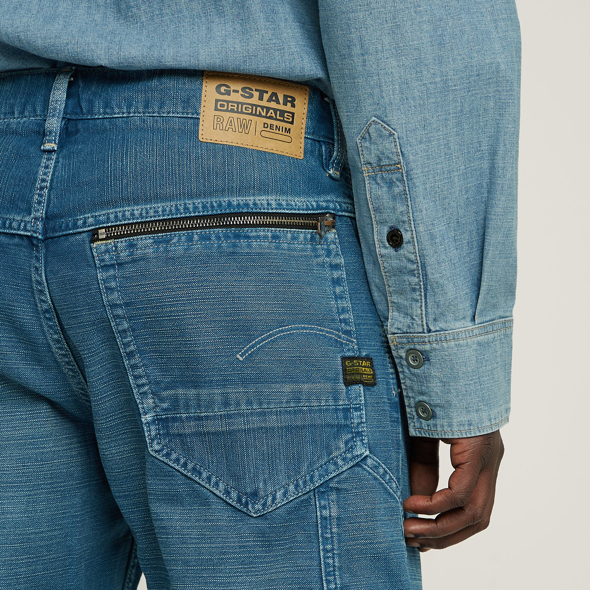 G-Star RAW Dakota Logger Regular Straight Jeans Midden blauw Heren