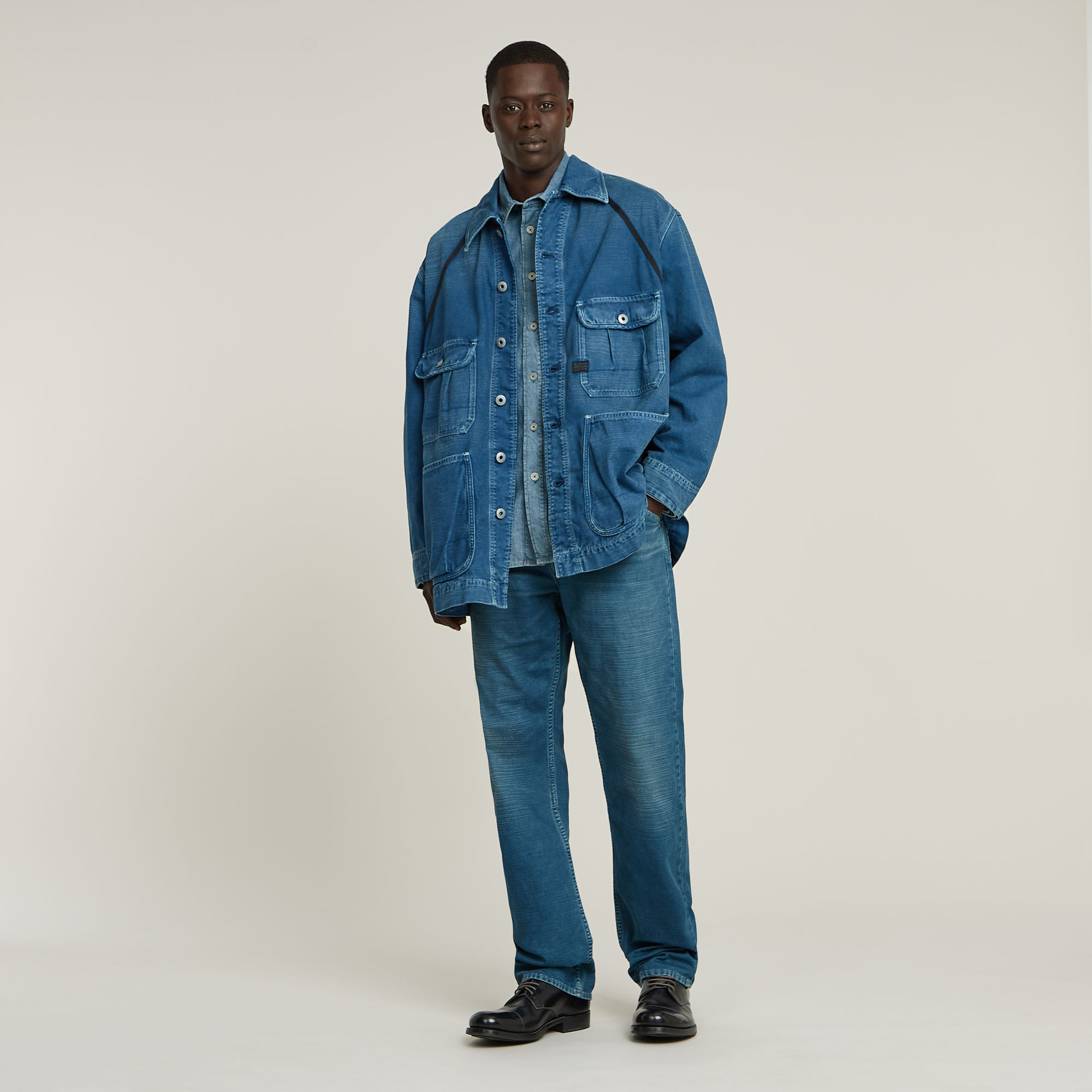 G-Star RAW Dakota Logger Regular Straight Jeans Midden blauw Heren