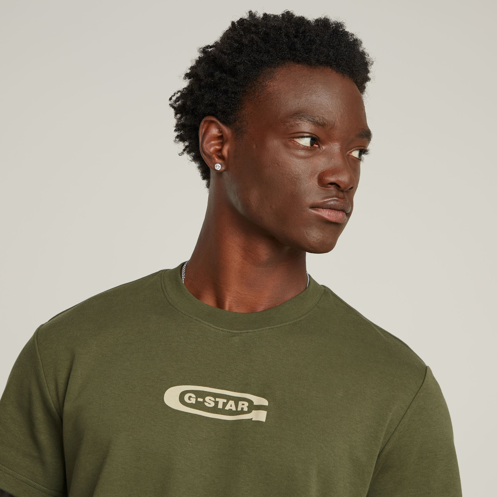 G-Star RAW Old Skool Logo T-Shirt Groen Heren