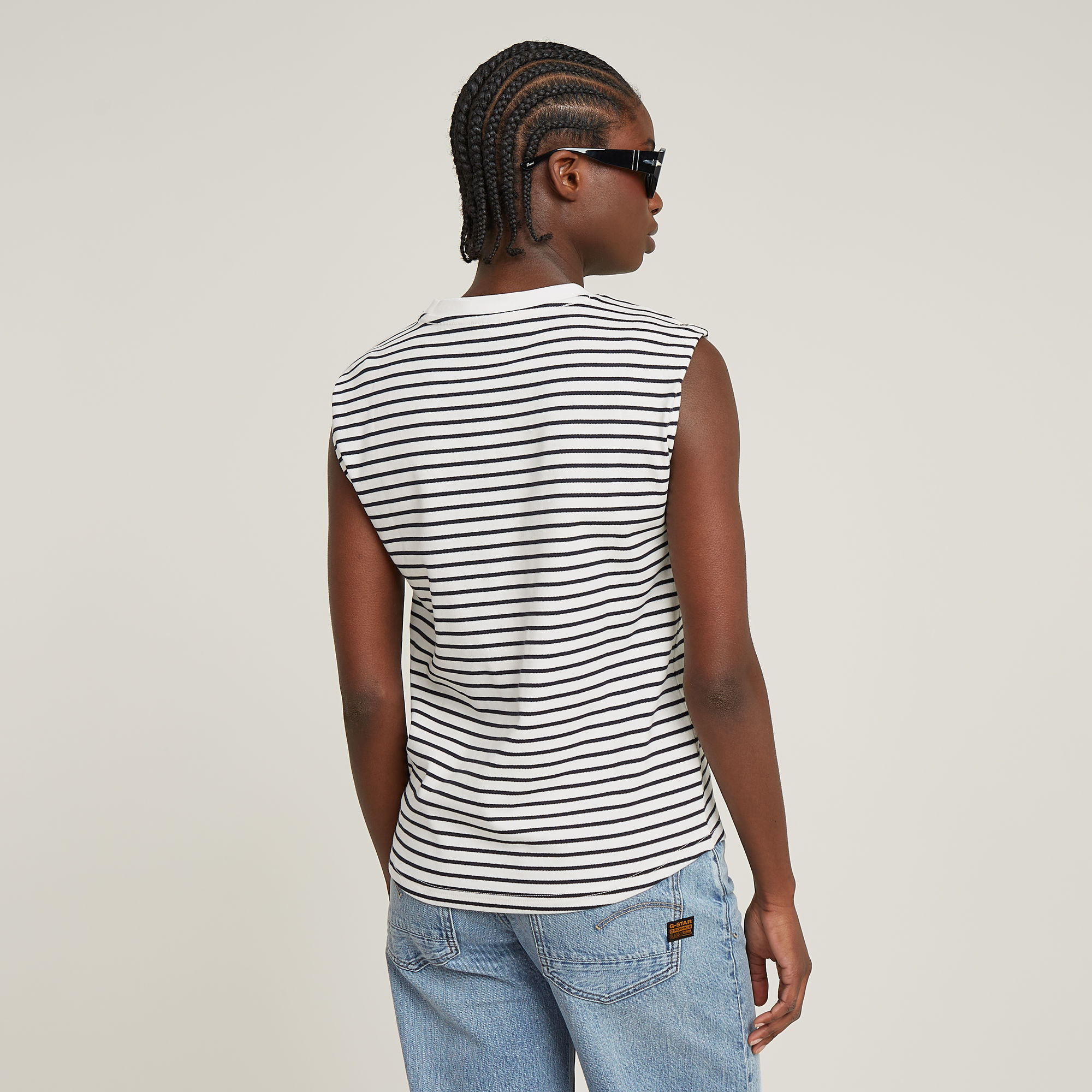 G-Star RAW Stripe Boxy Top Meerkleurig Dames