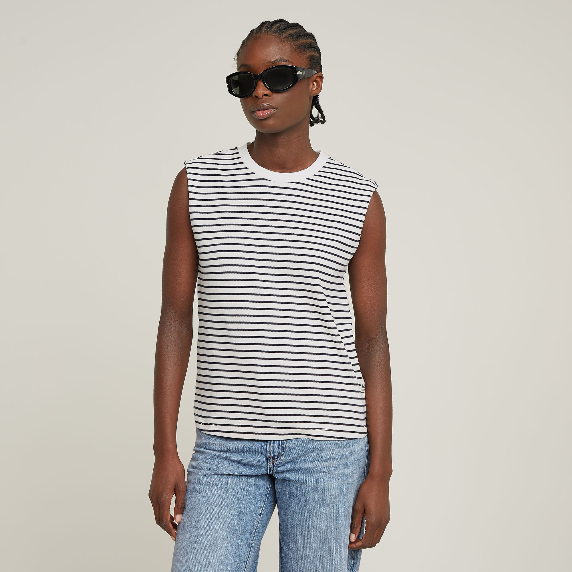 Stripe Boxy Top - Mehrfarbig - Damen