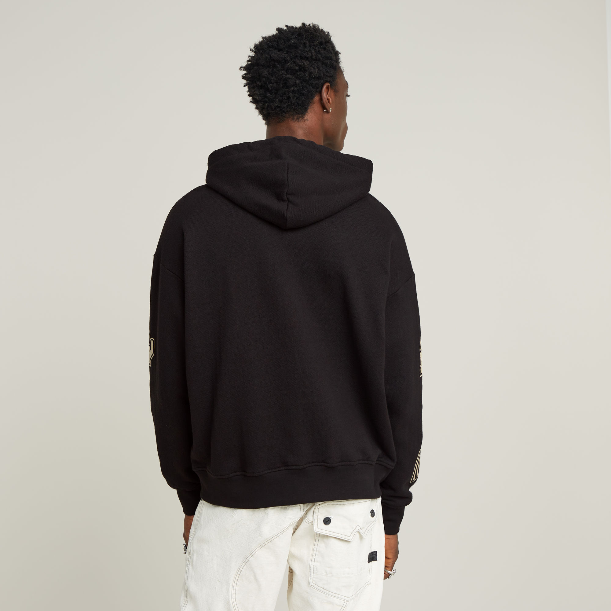 G-Star RAW Multi Logo Loose Hoodie Zwart Heren