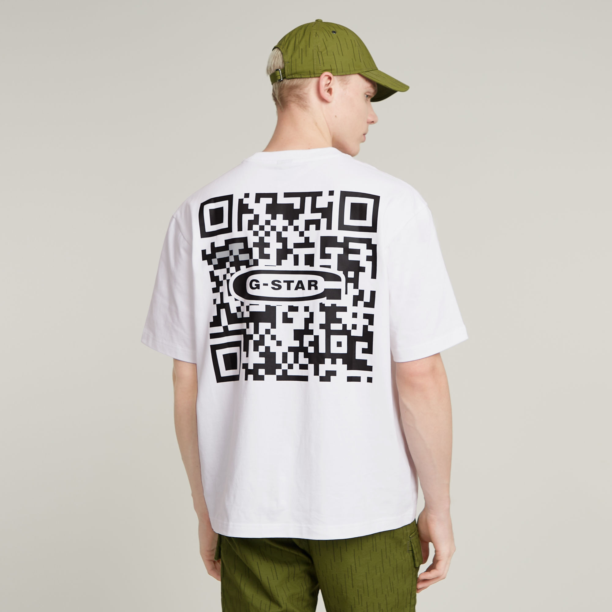 G-Star RAW QR Mini Maxi Boxy T-Shirt Wit Heren