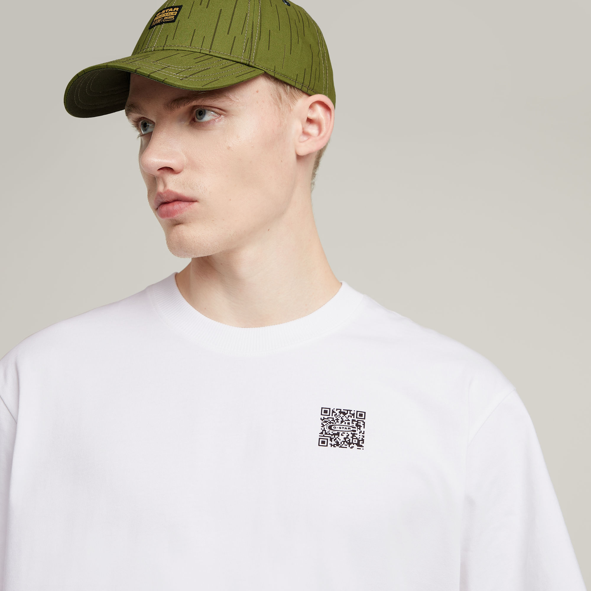 G-Star RAW QR Mini Maxi Boxy T-Shirt Wit Heren