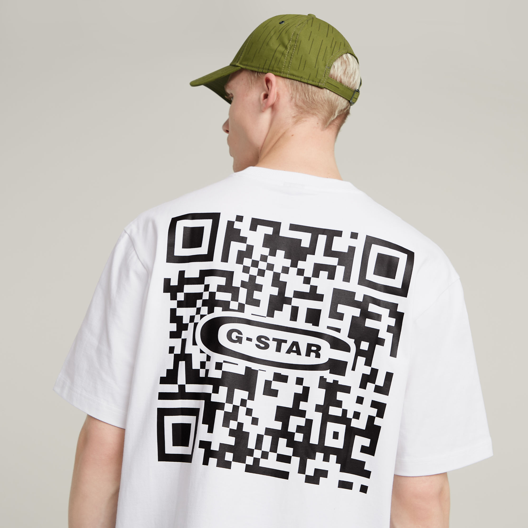 G-Star RAW QR Mini Maxi Boxy T-Shirt Wit Heren
