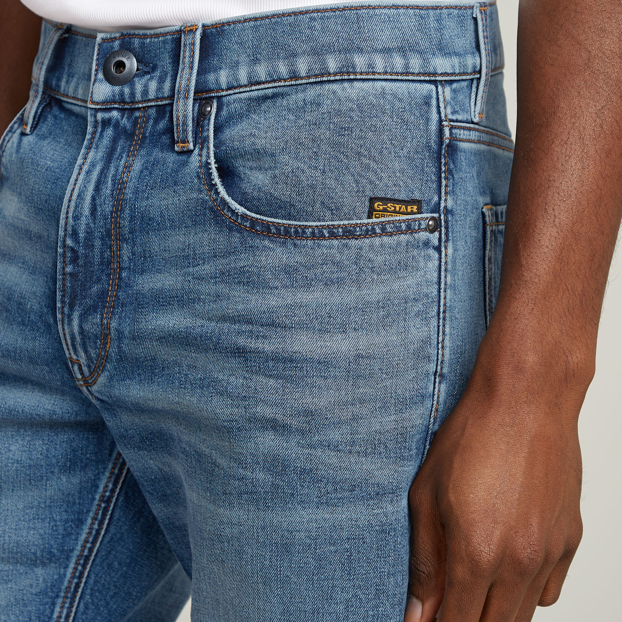 G-Star RAW Mosa Denim Short Midden blauw Heren