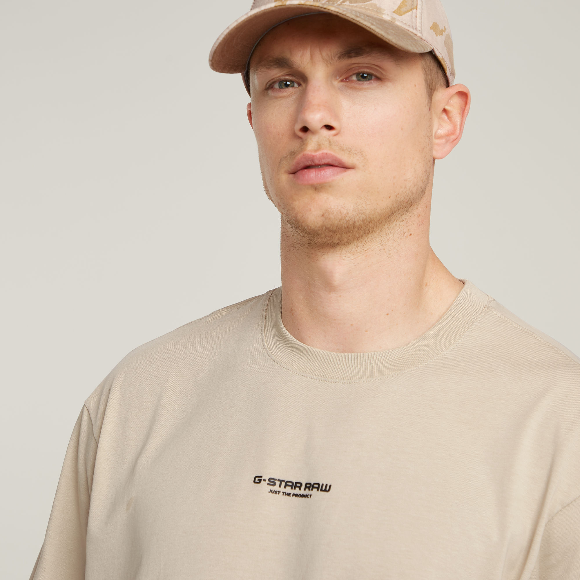 G-Star RAW Center Chest Boxy T-Shirt Beige Heren