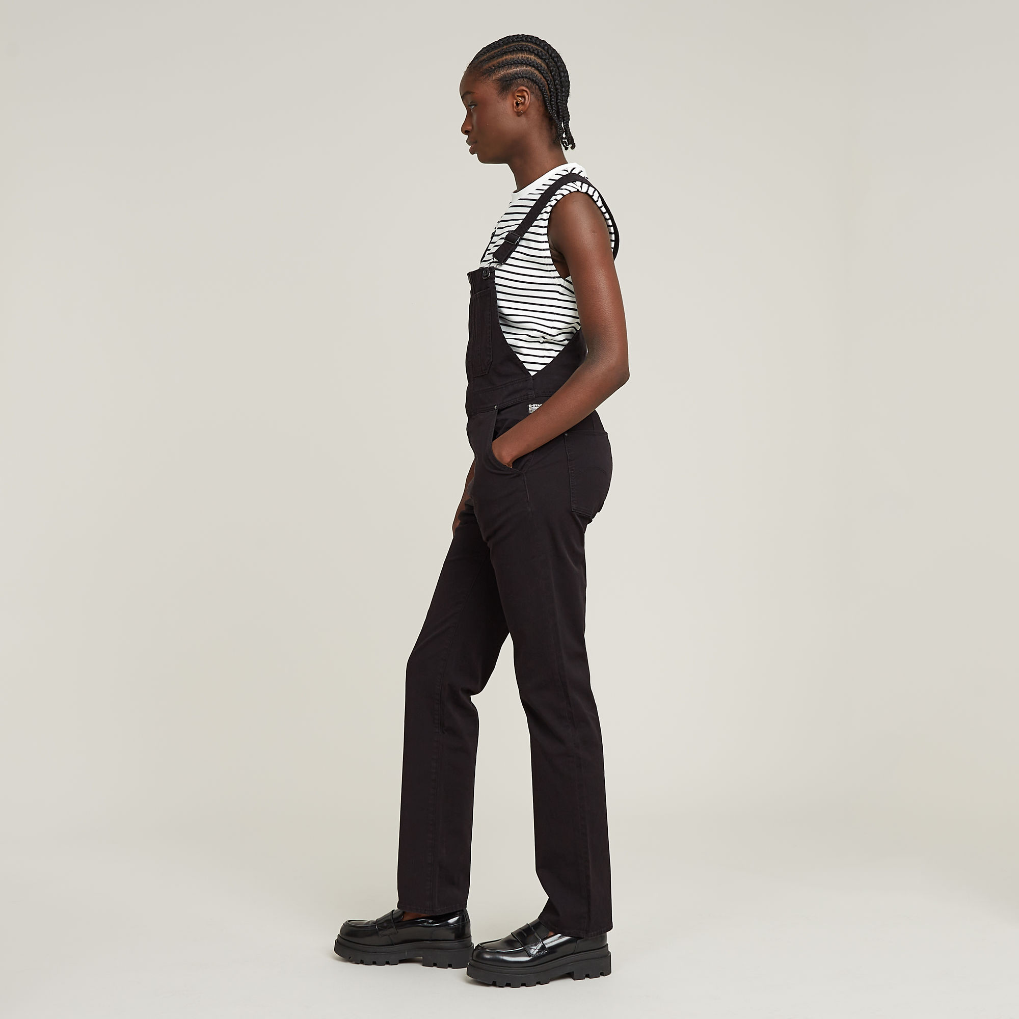 G-Star RAW Tuinbroek Slim Zwart Dames