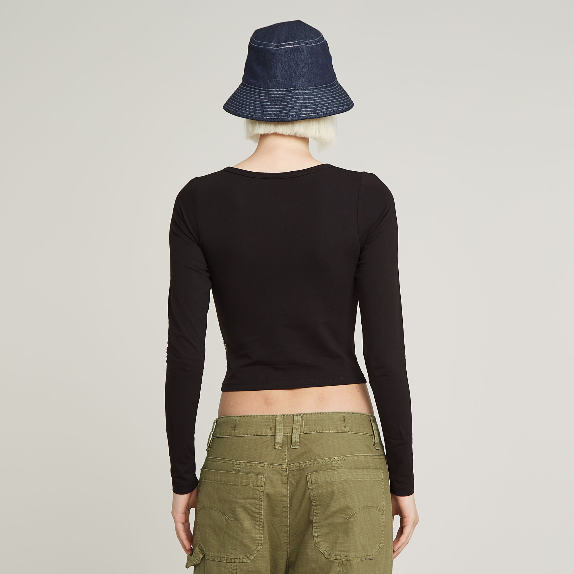 G-Star RAW Keyhole Slim Korte Top Zwart Dames