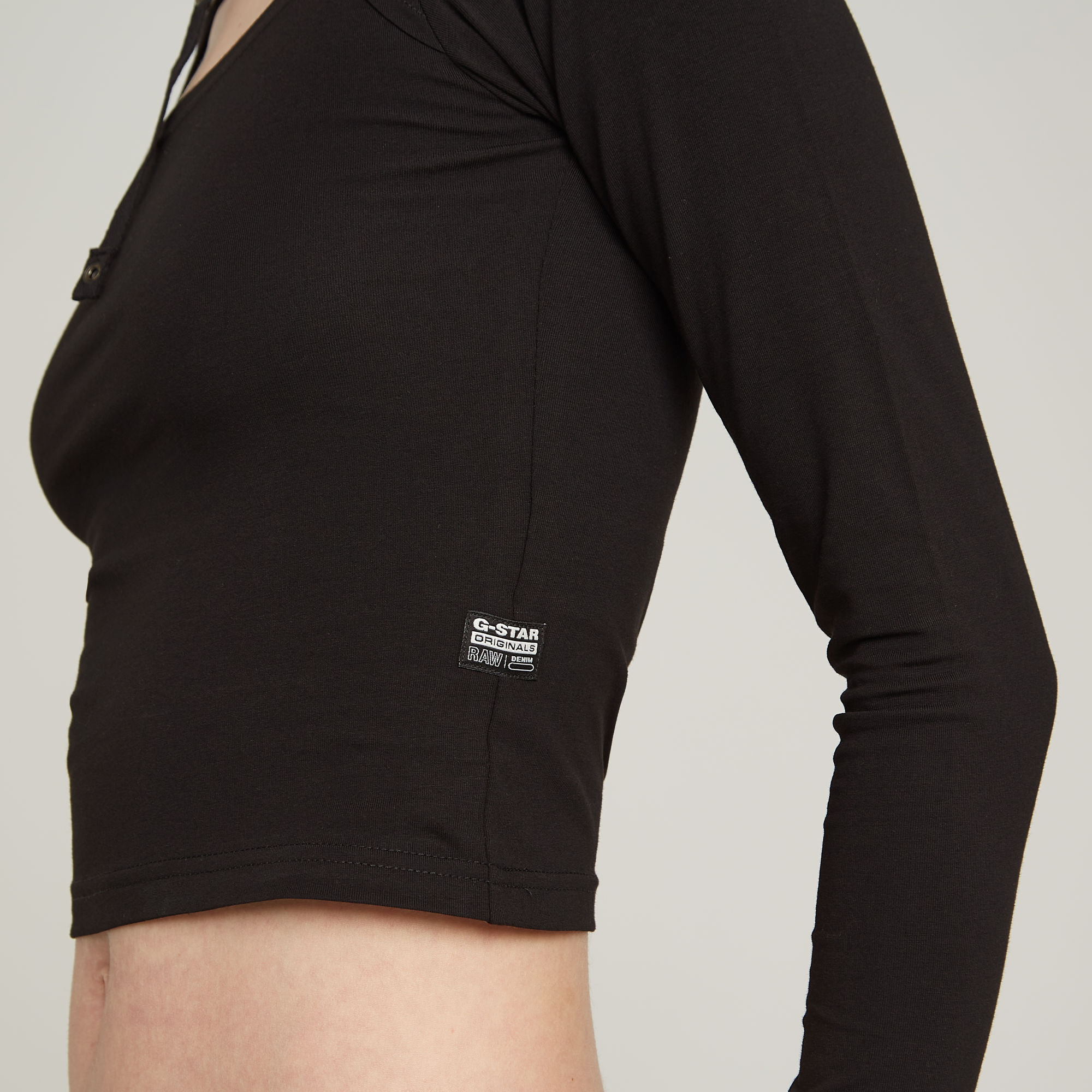 G-Star RAW Keyhole Slim Korte Top Zwart Dames