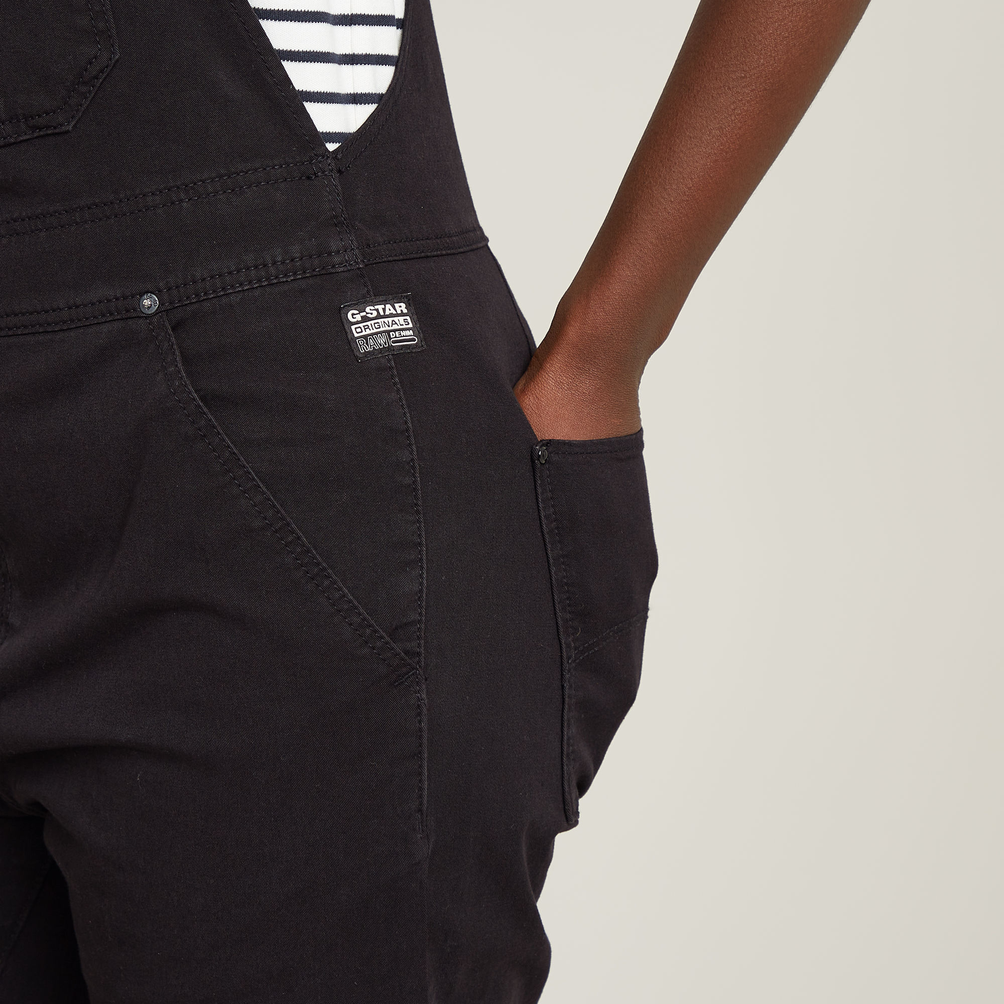 G-Star RAW Tuinbroek Slim Zwart Dames