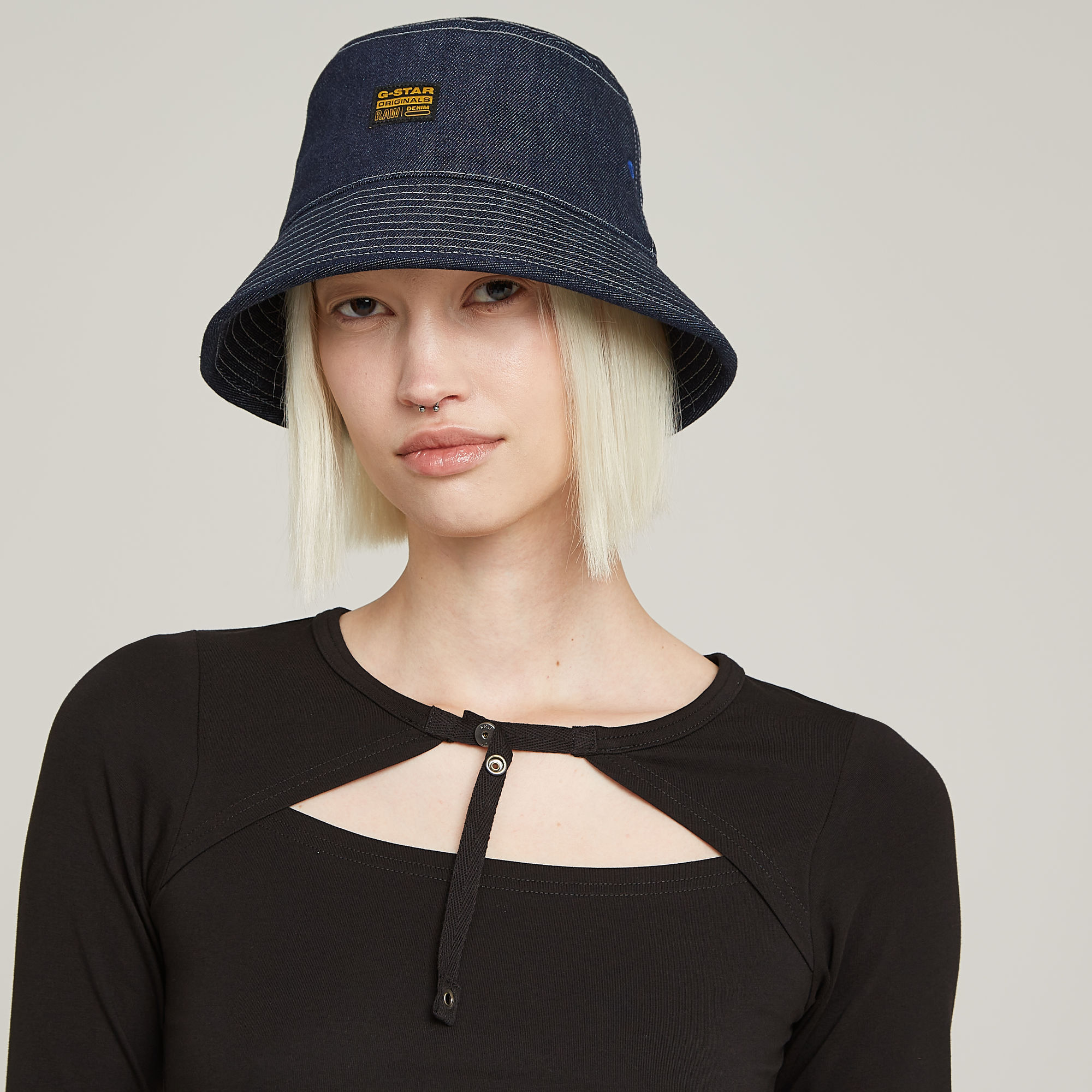 G-Star RAW Keyhole Slim Korte Top Zwart Dames