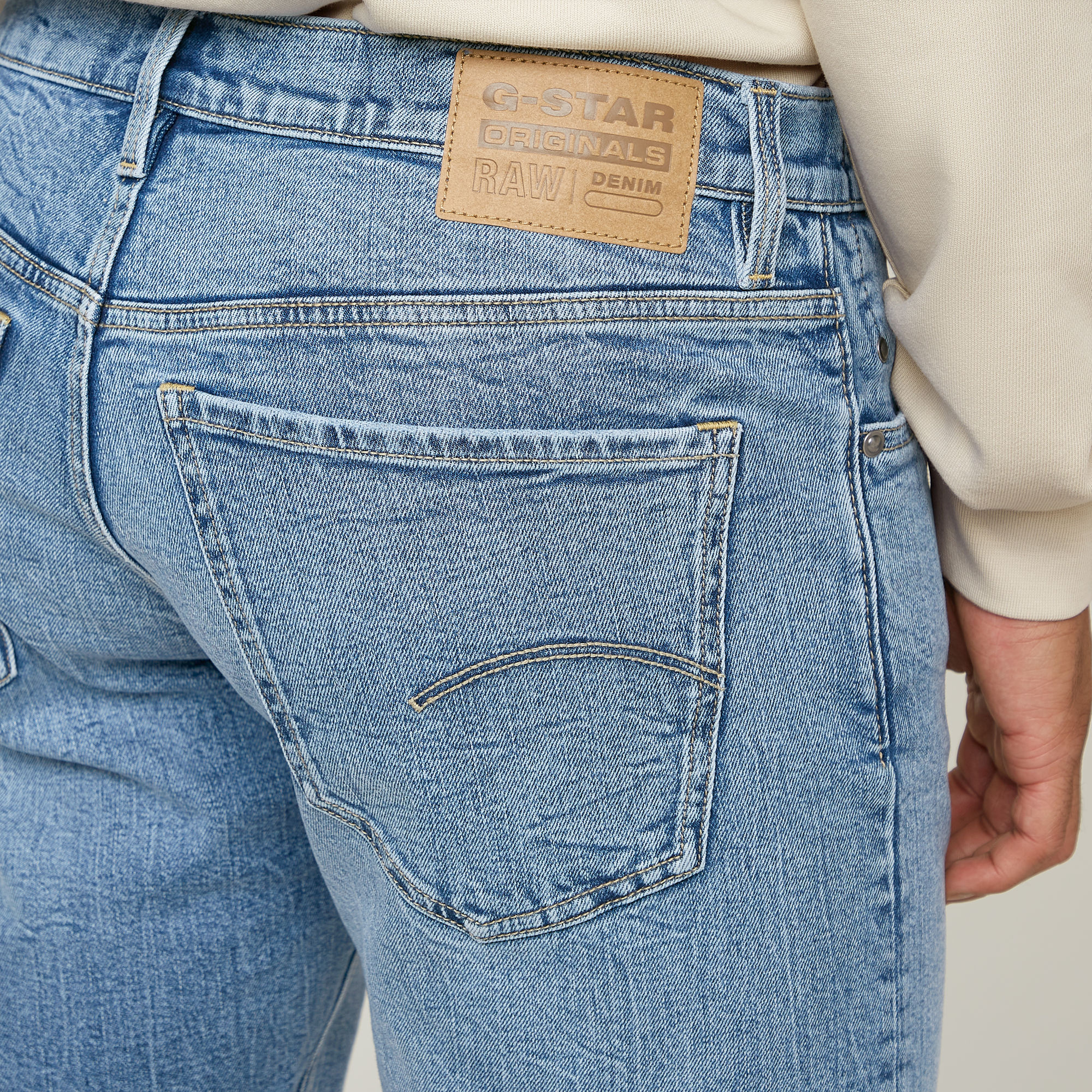 G-Star RAW Mosa Denim Short Midden blauw Heren