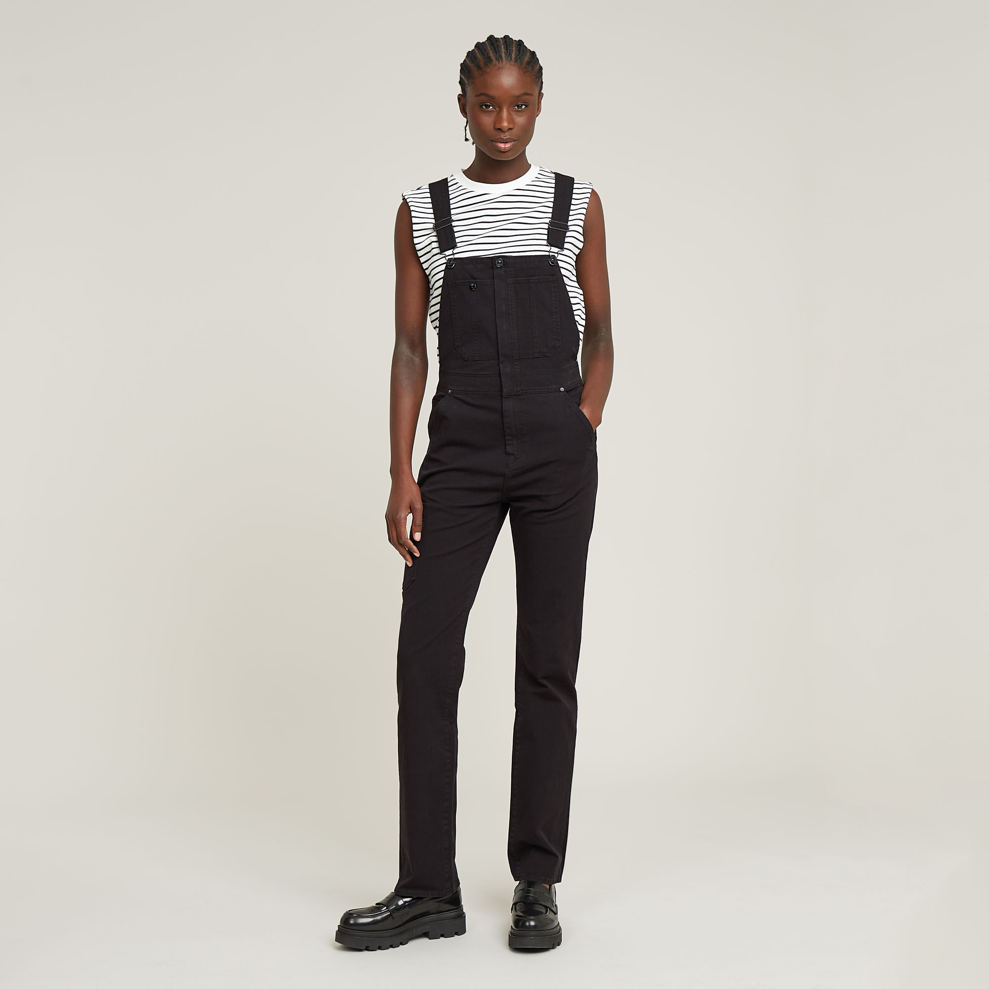 

Slim Dungaree - Black - Women