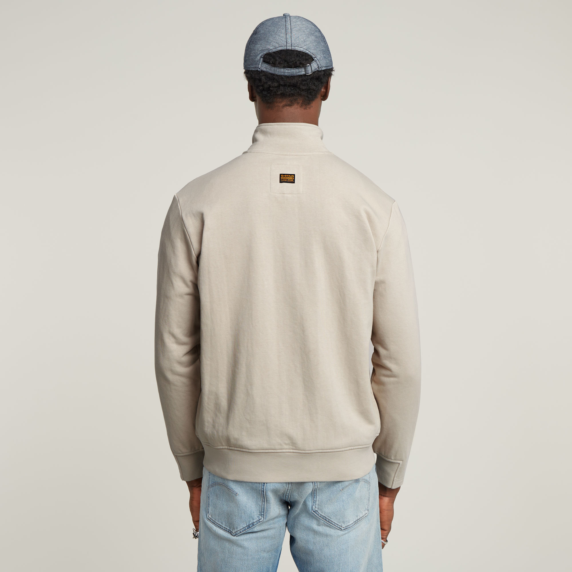 G-Star RAW Nifous Sweater Met Rits Beige Heren