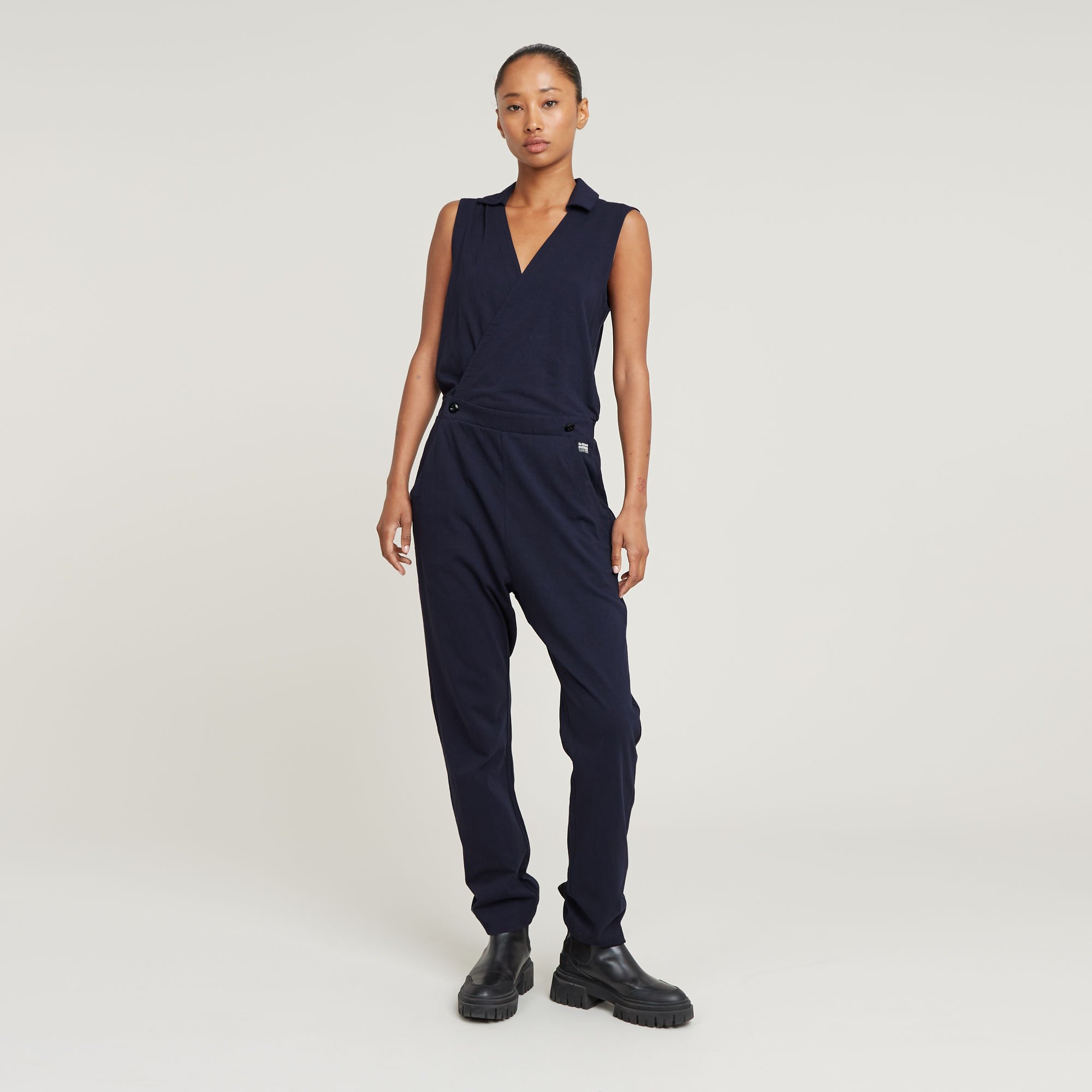 

Wrap Jumpsuit - Dark blue - Women