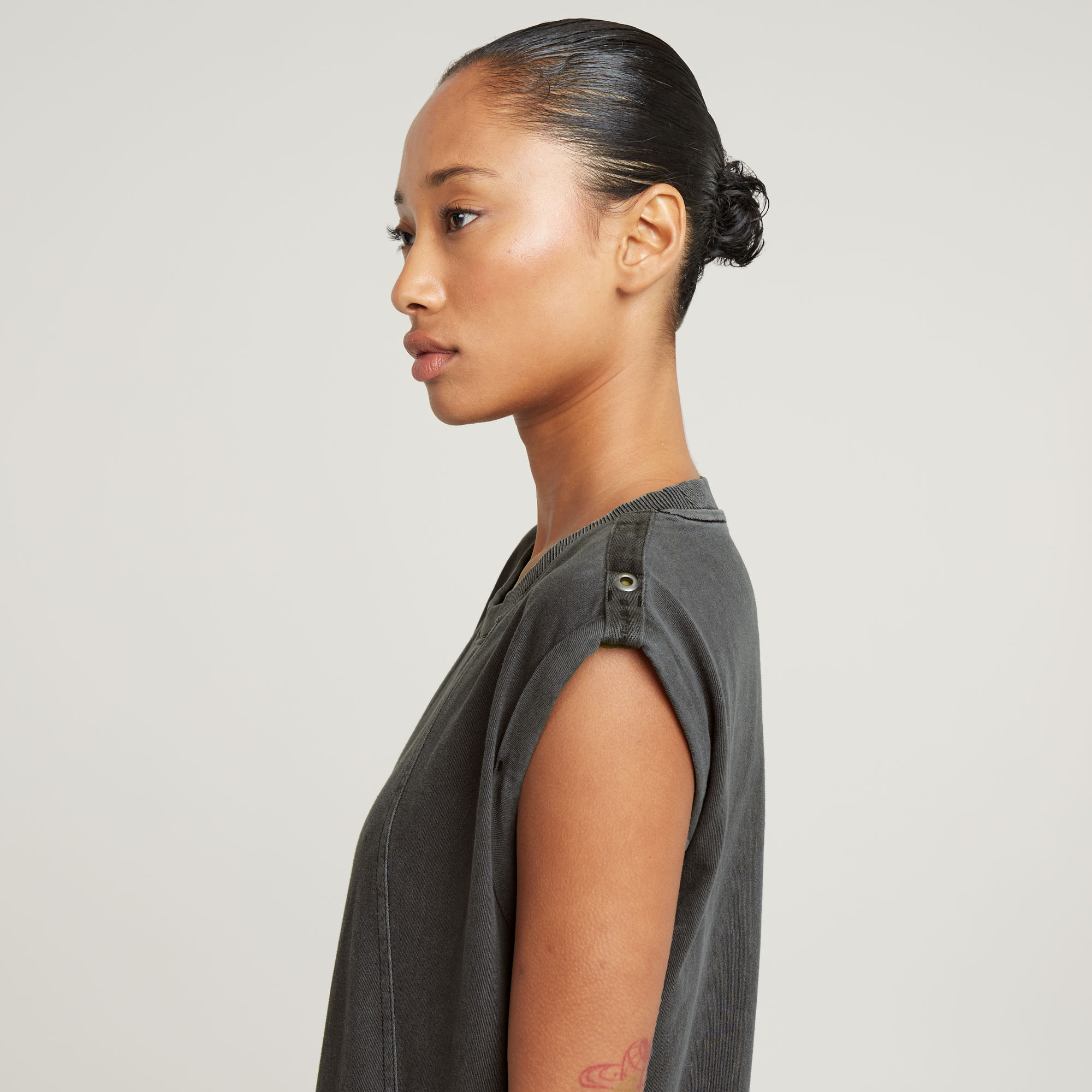 G-Star RAW Seam Detail Overdyed Loose Jurk Zwart Dames