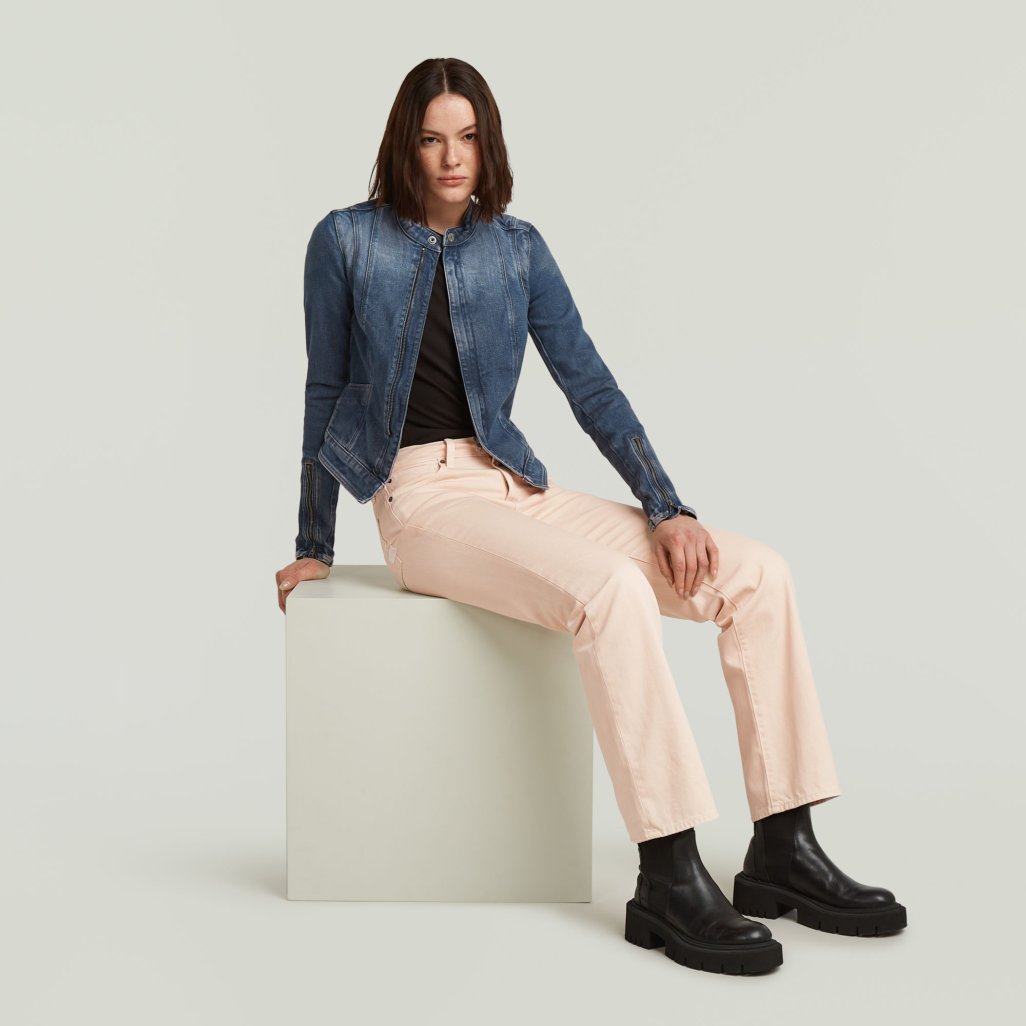G-Star RAW G-Low Straight Jeans Roze Dames
