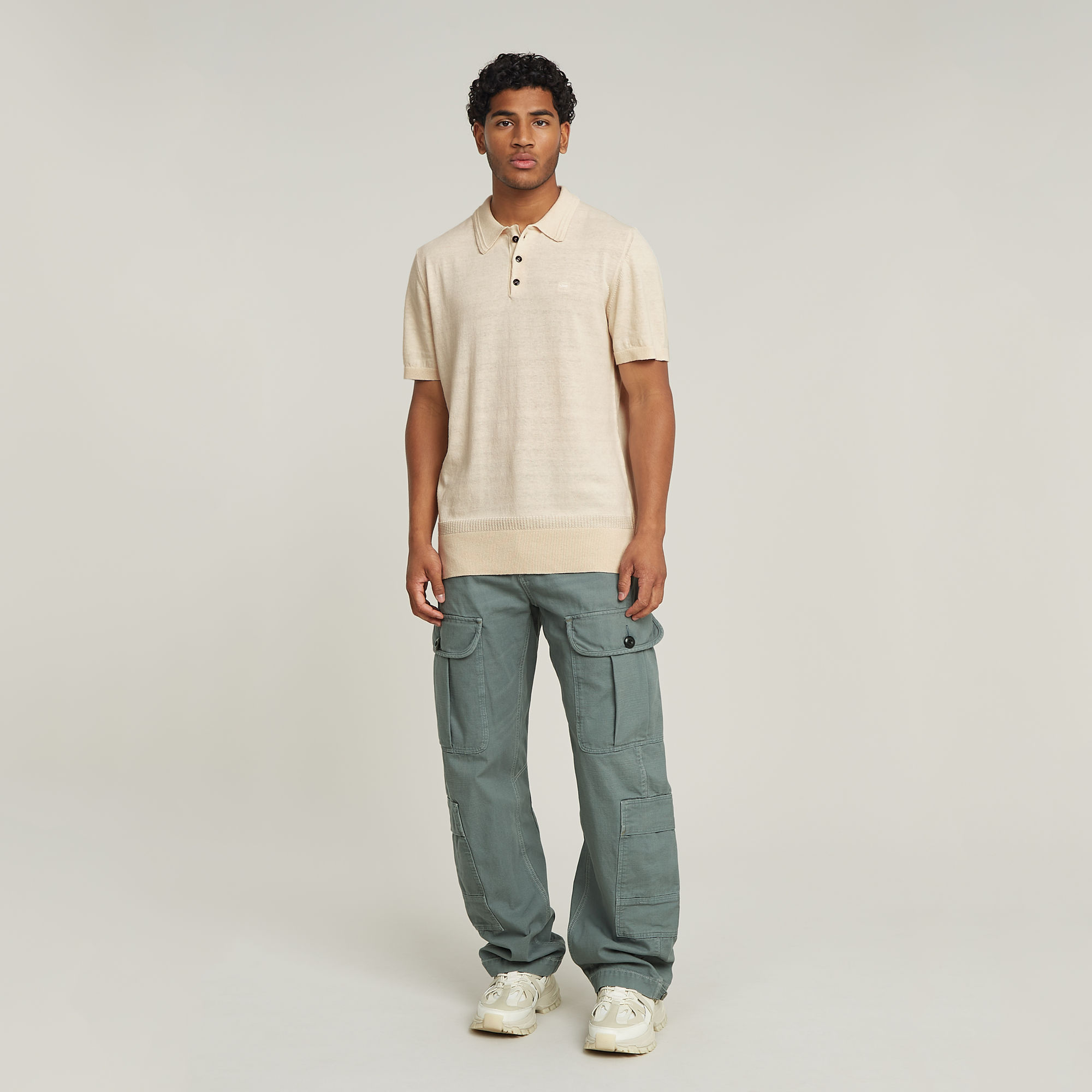 G-Star RAW Knitted Polo Wit Heren