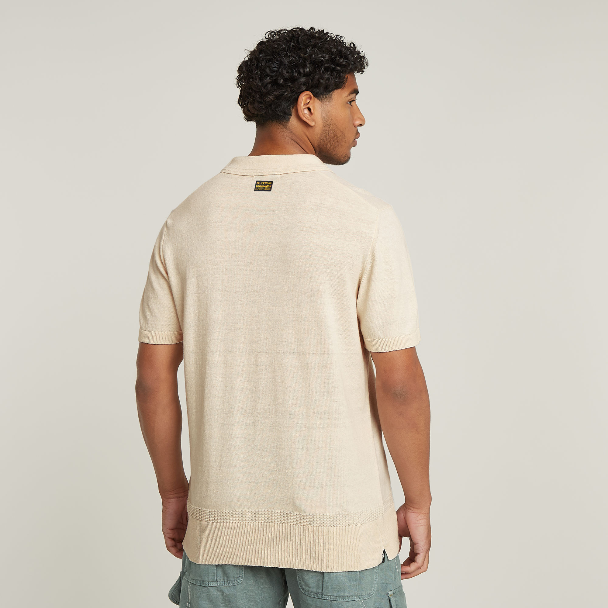 G-Star RAW Knitted Polo Wit Heren