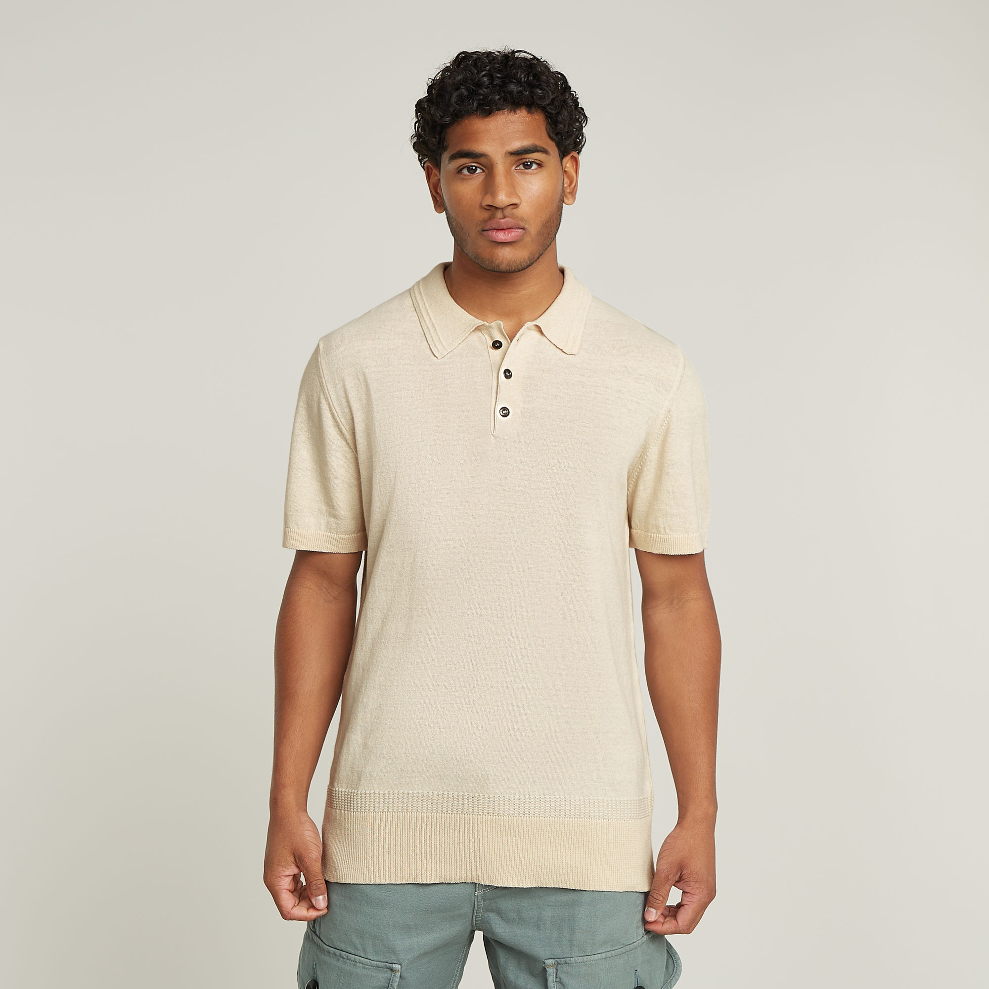 G-Star RAW Knitted Polo - Wit - Heren