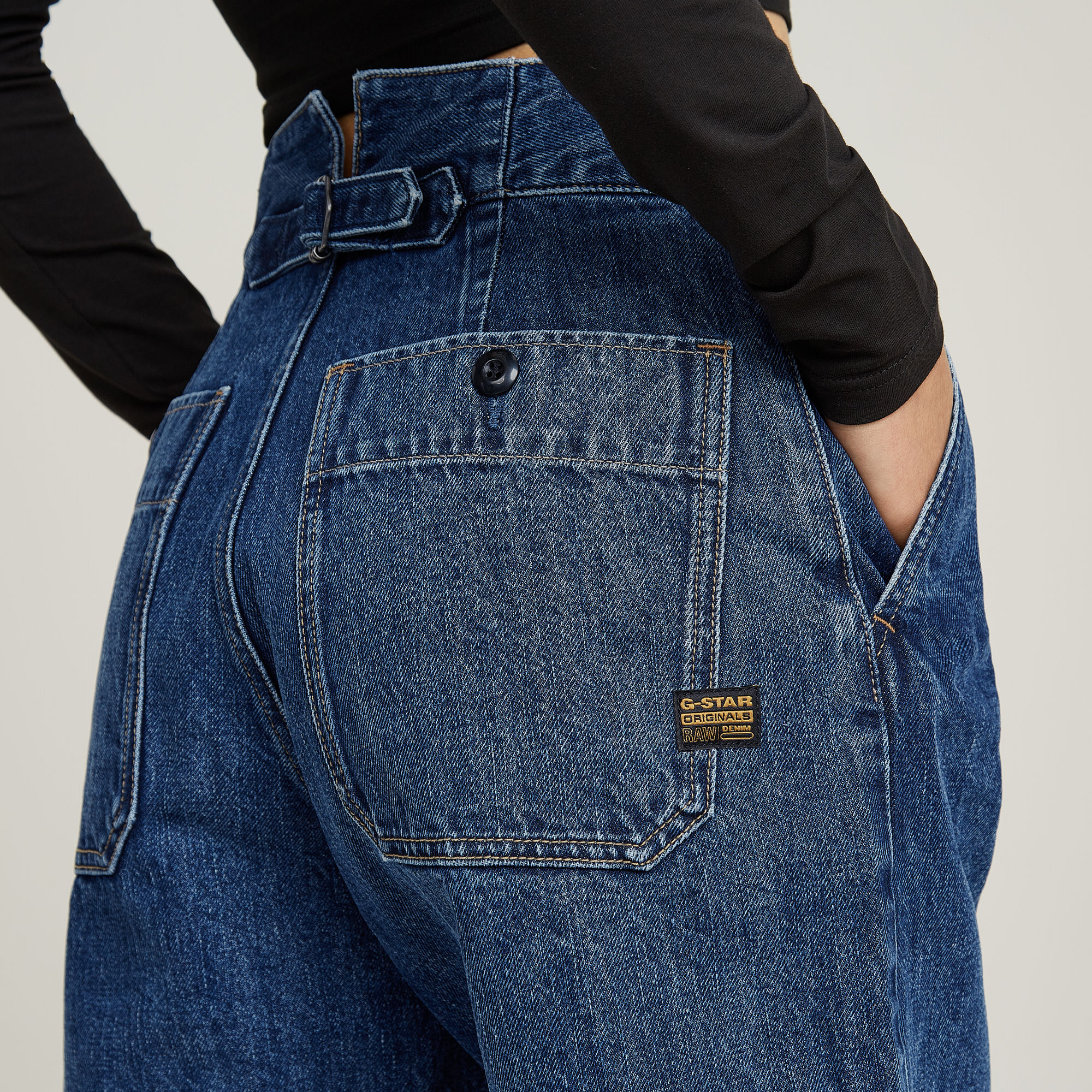 G-Star RAW Barrel Utility Short Donkerblauw Dames