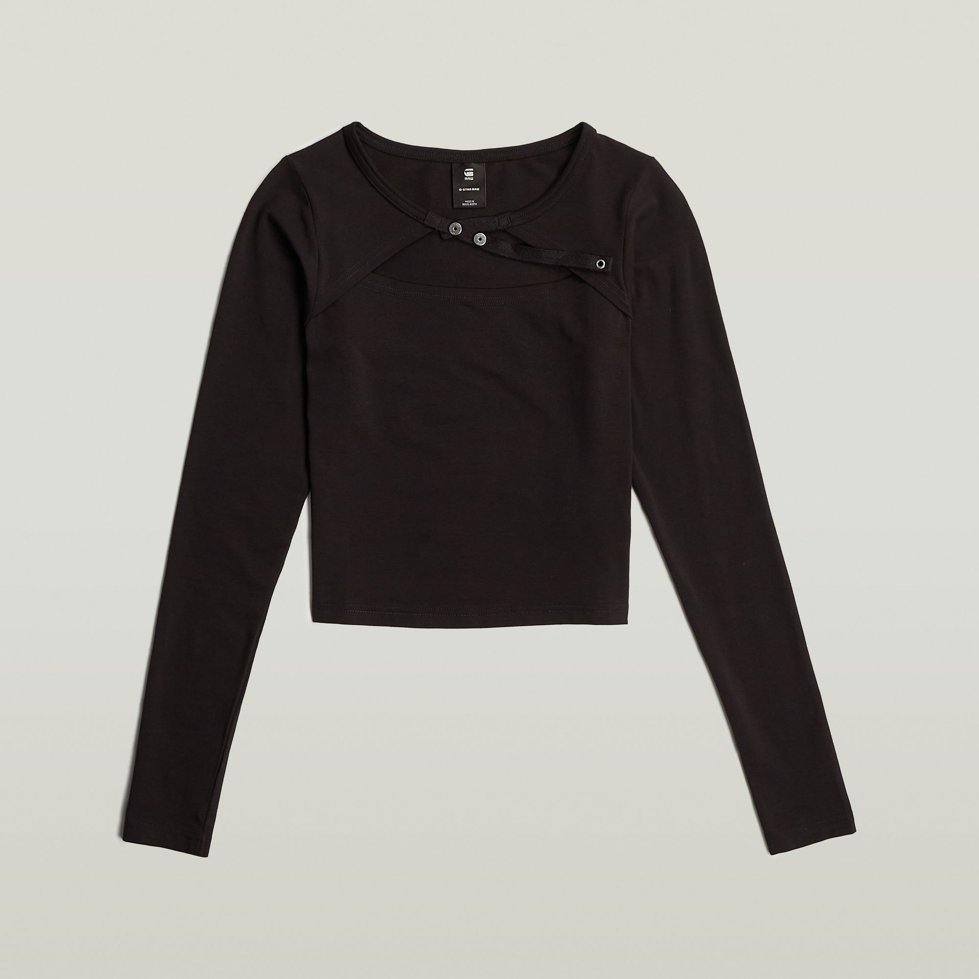 G-Star RAW Keyhole Slim Korte Top Zwart Dames