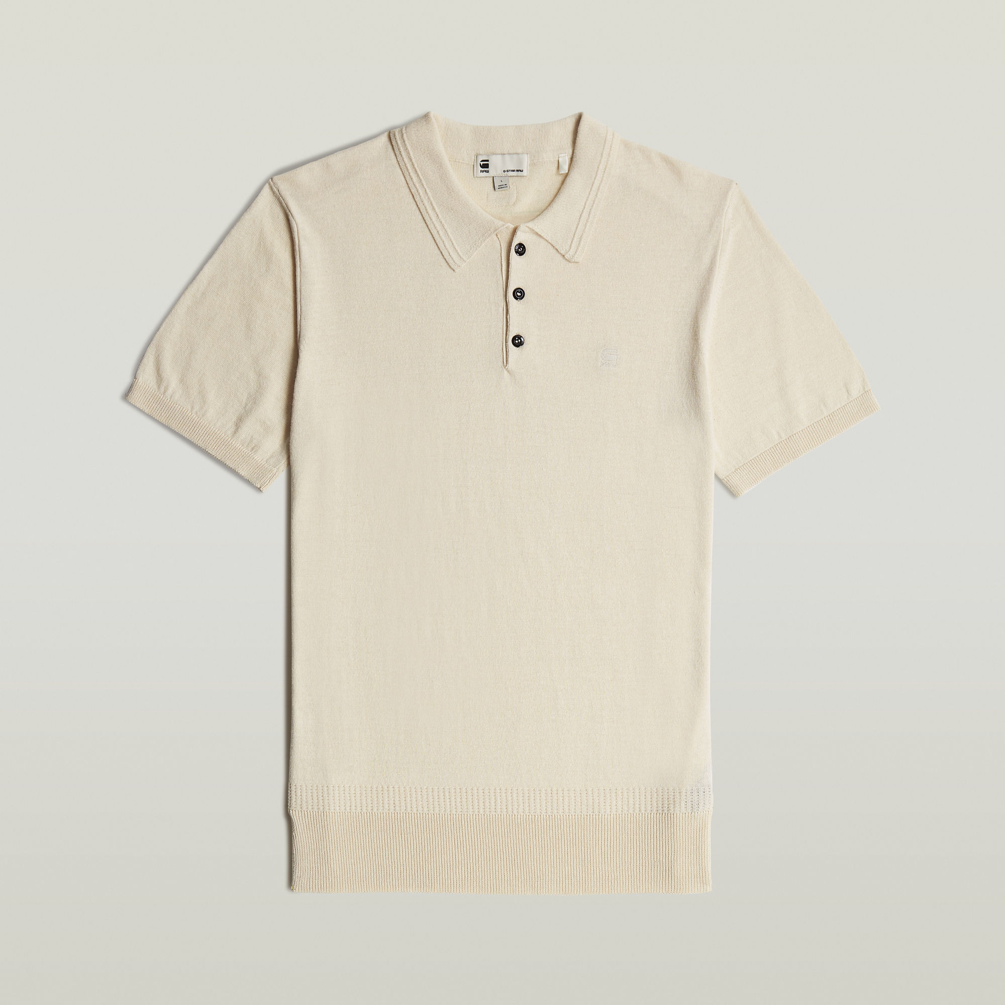 G-Star RAW Knitted Polo Wit Heren