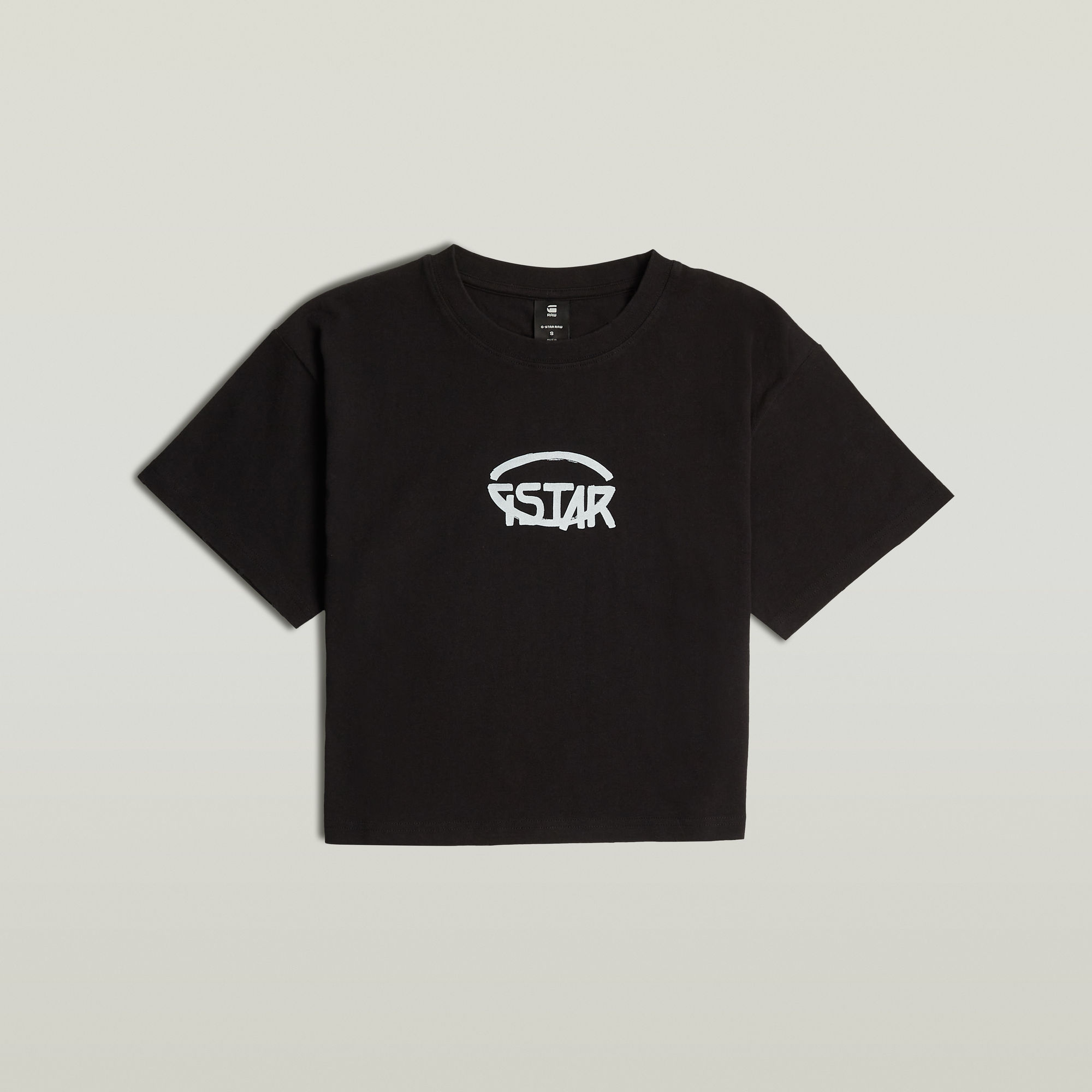 G-Star RAW Logo Relaxed Korte Top Zwart Dames