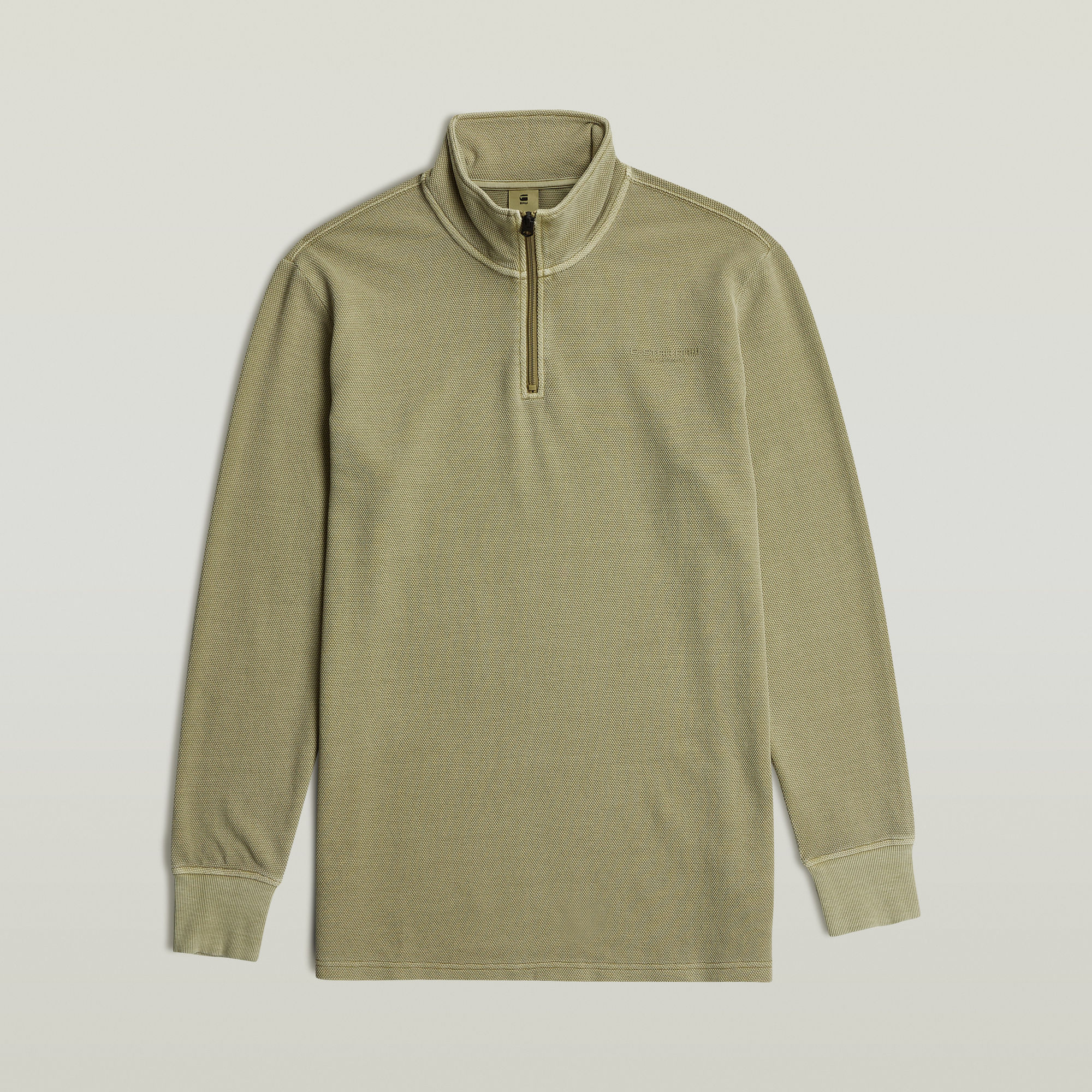 G-Star RAW Overdyed Half Zip Tweeter Groen Heren