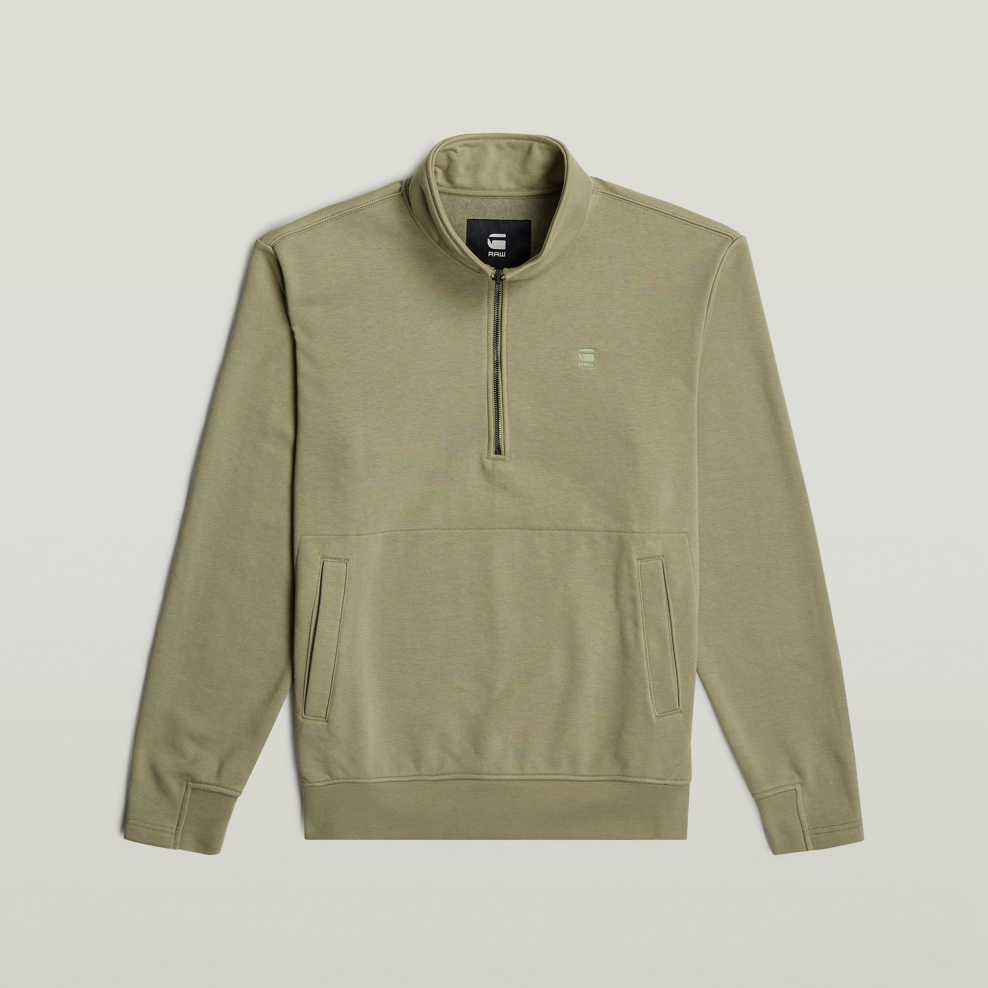 G-Star RAW Nifous Half Zip Sweater Groen Heren