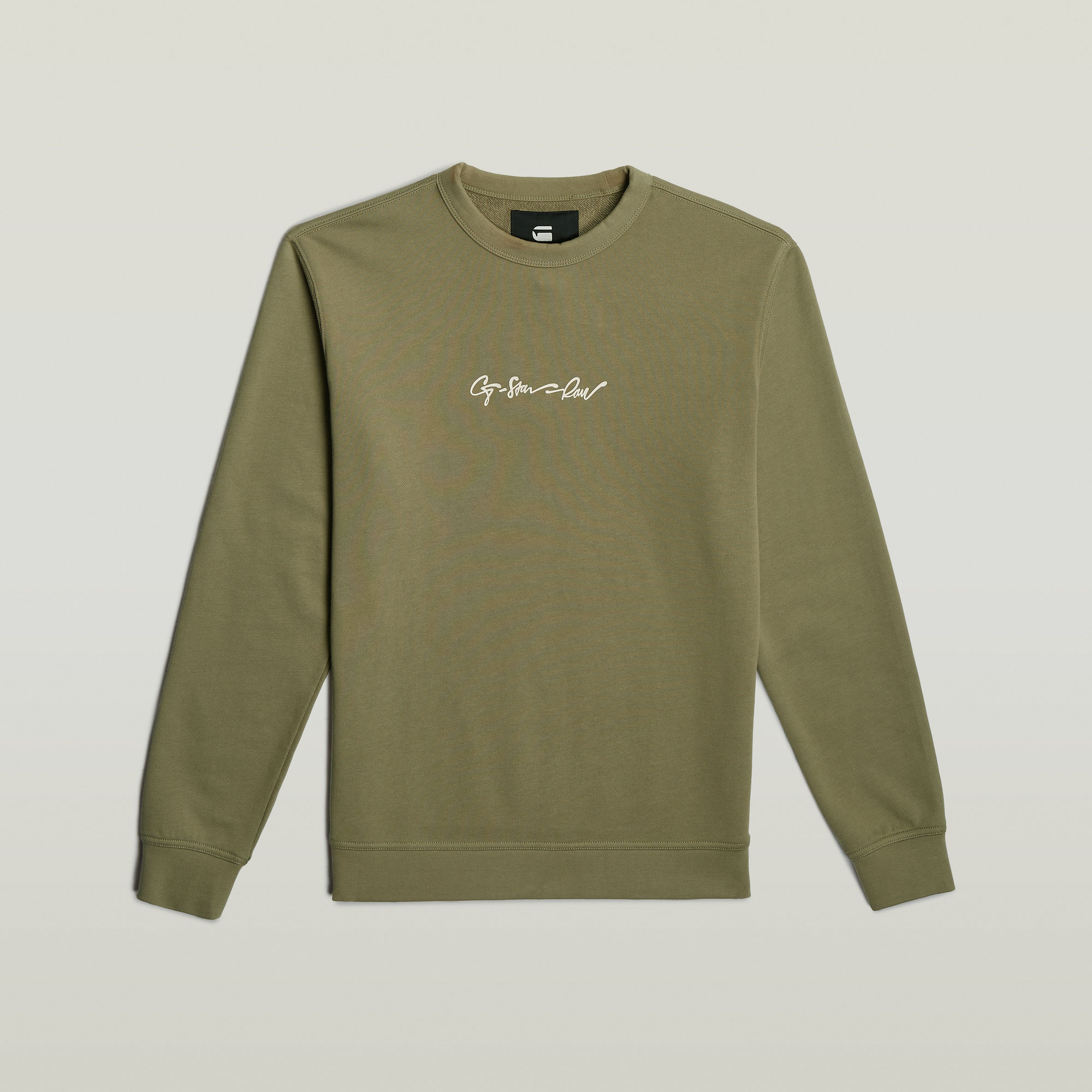 G-Star RAW G-Script Logo Sweater Groen Heren