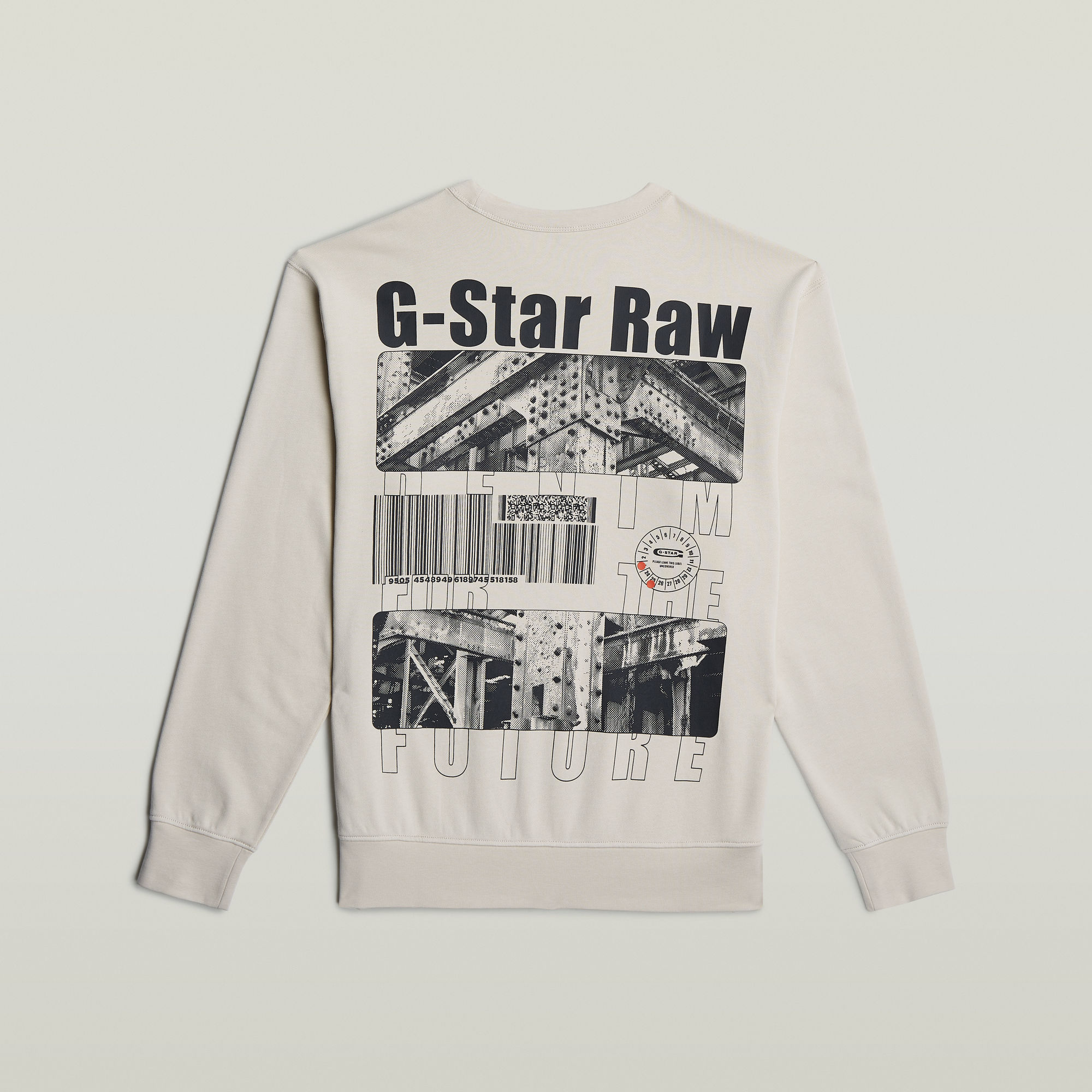 G-Star RAW Substance Back Graphic Relaxed Sweater Wit Heren