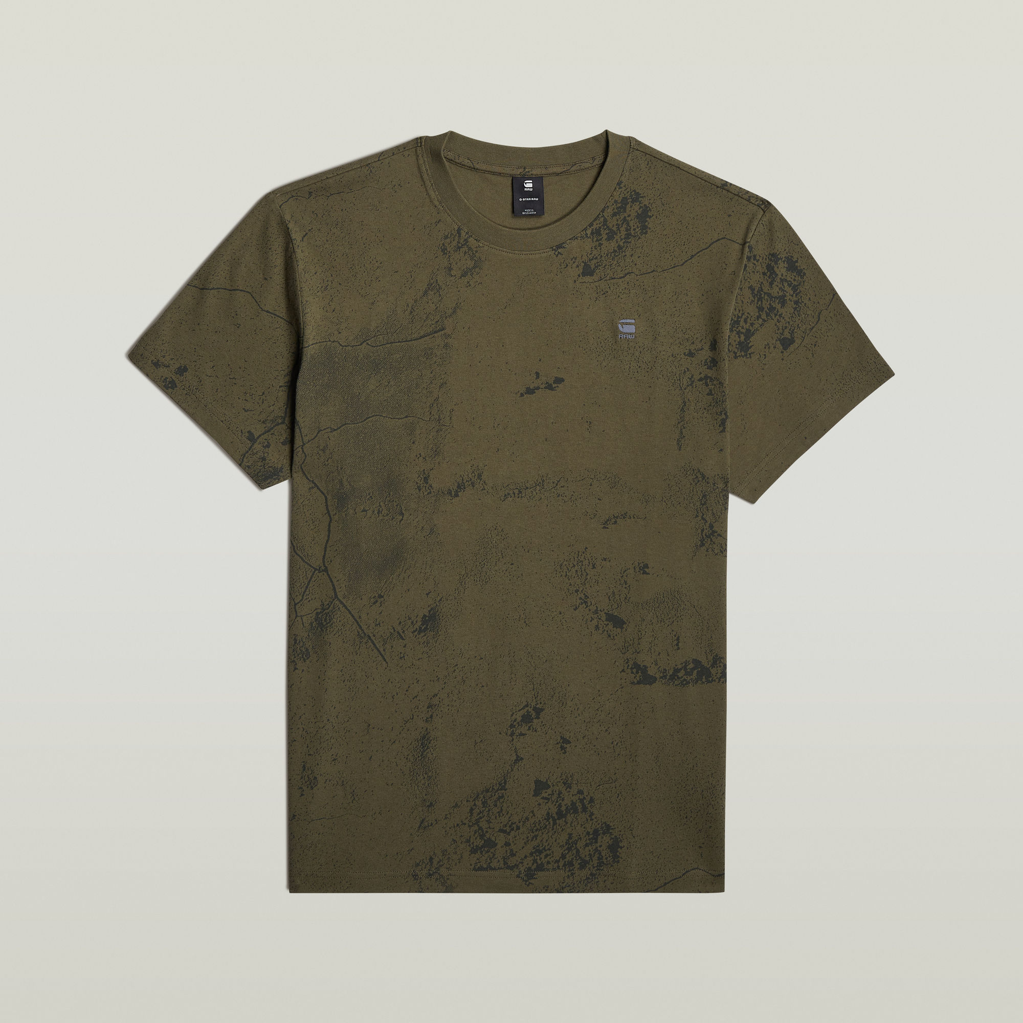 G-Star RAW Wash Allover T-Shirt Meerkleurig Heren