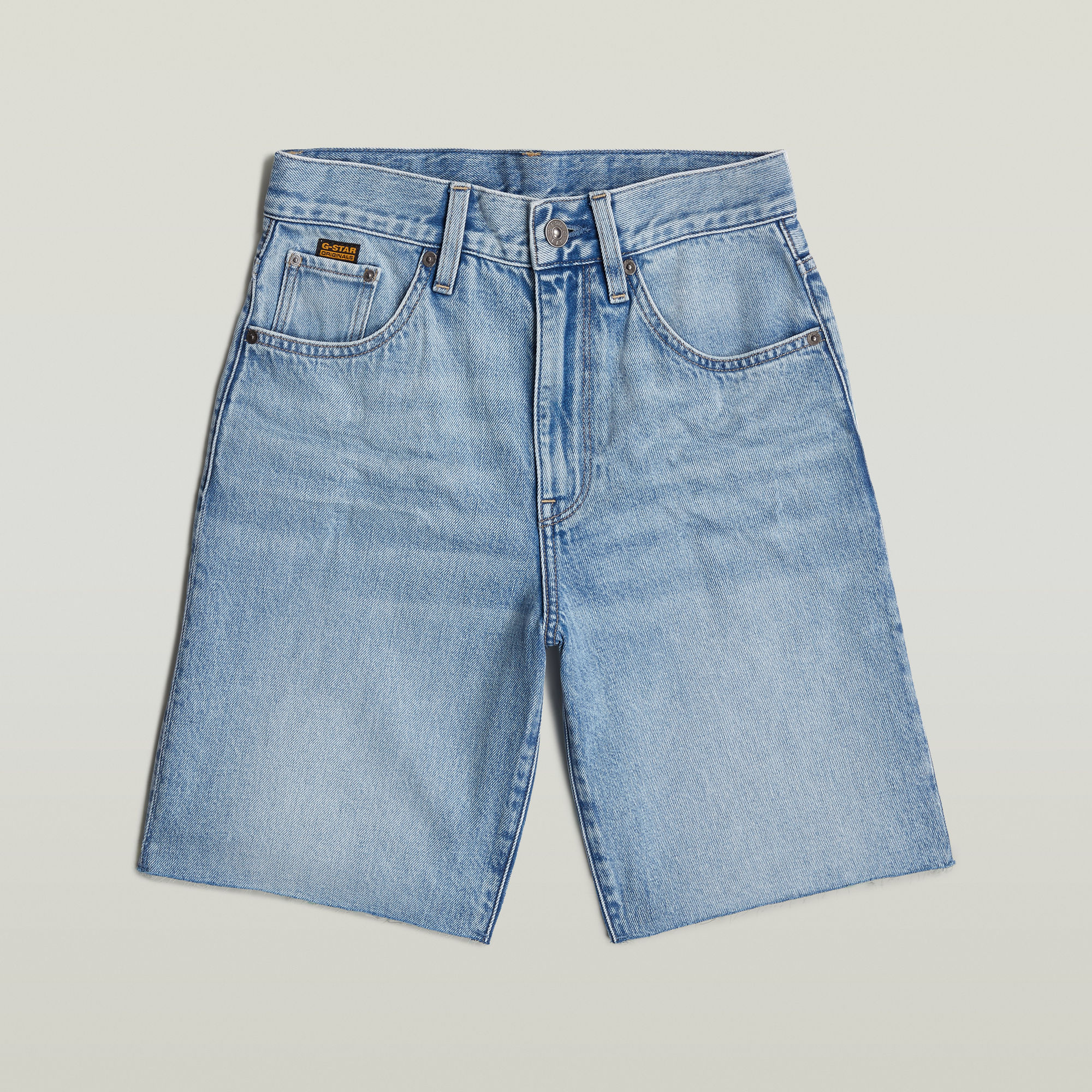 G-Star RAW Viktoria Bermuda Short Raw Edge Lichtblauw Dames