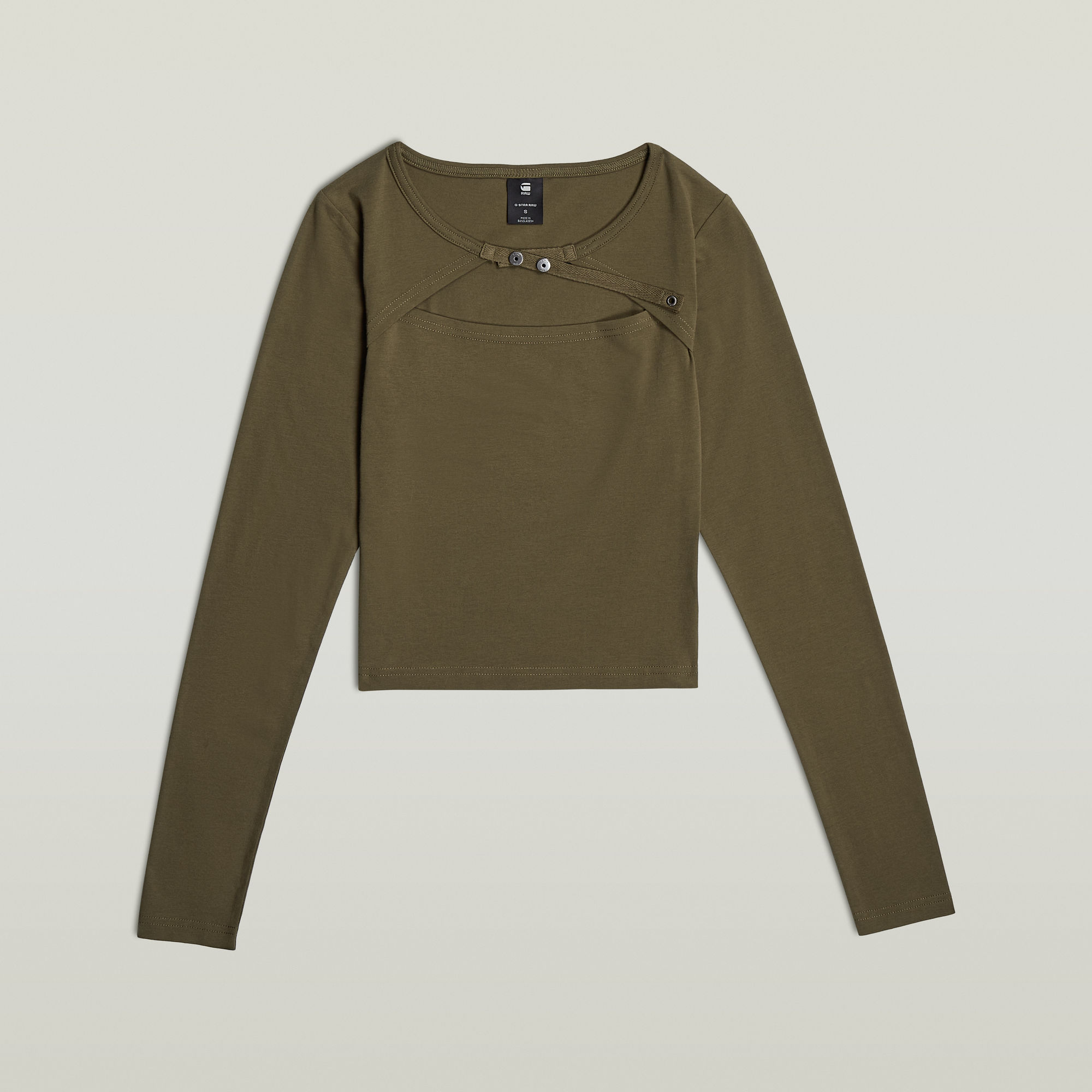 G-Star RAW Keyhole Slim Korte Top Groen Dames