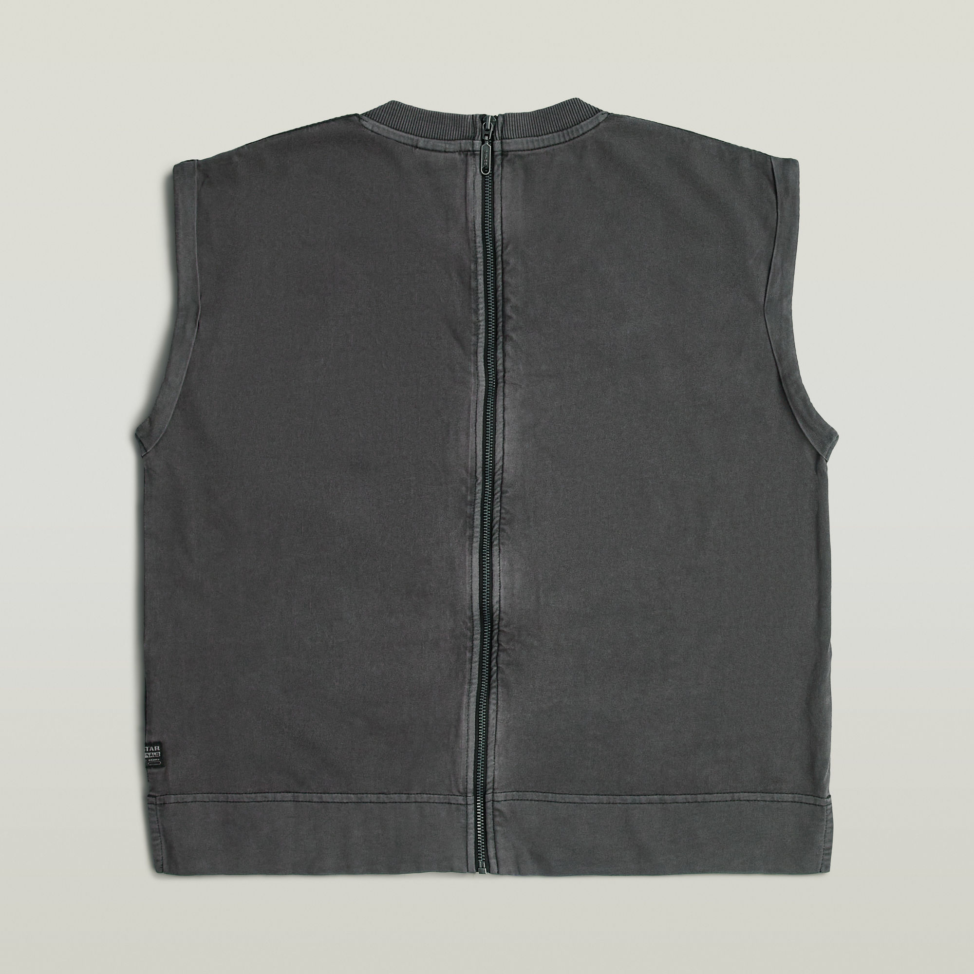 G-Star RAW Back Zip Overdyed Top Zwart Dames
