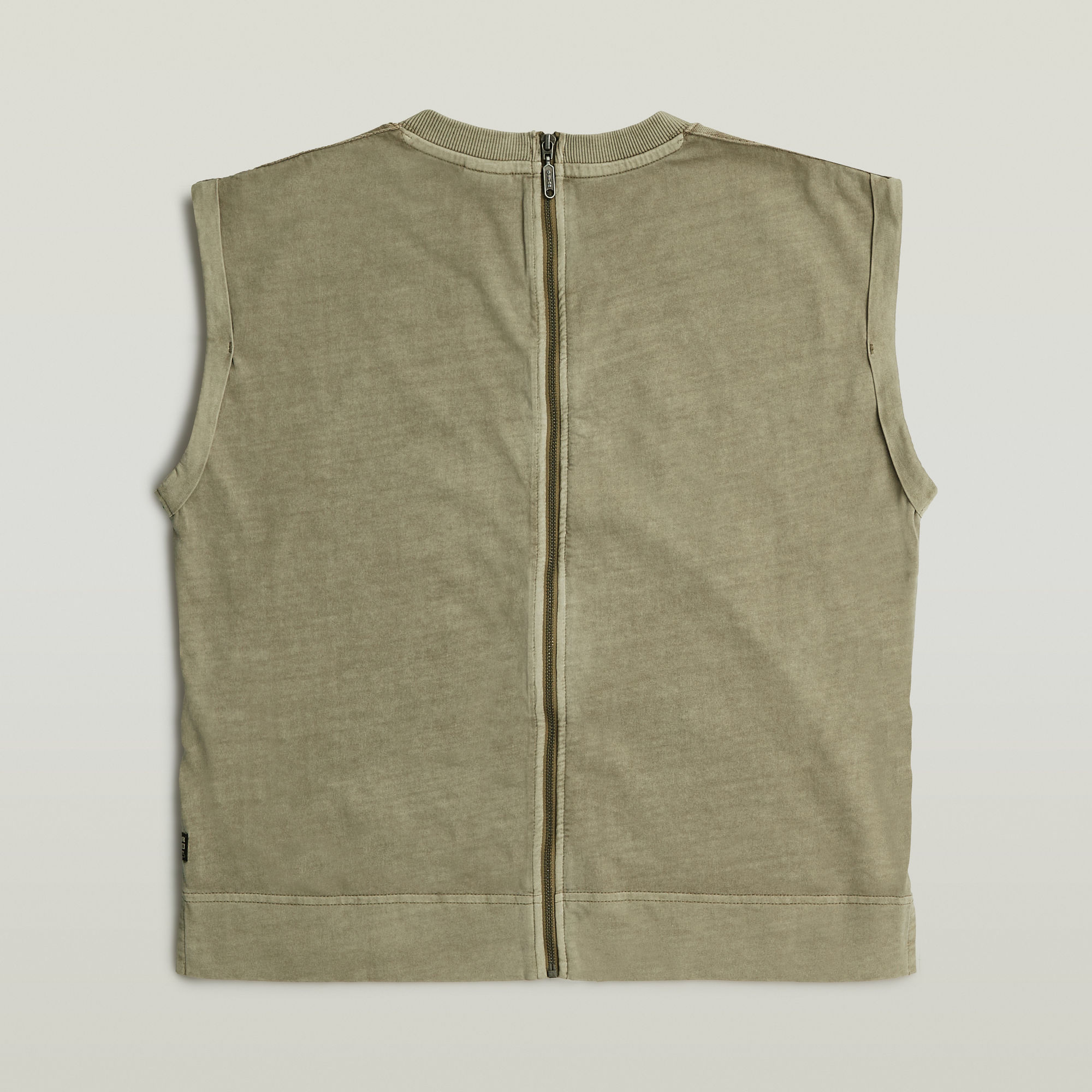 G-Star RAW Back Zip Overdyed Top Groen Dames