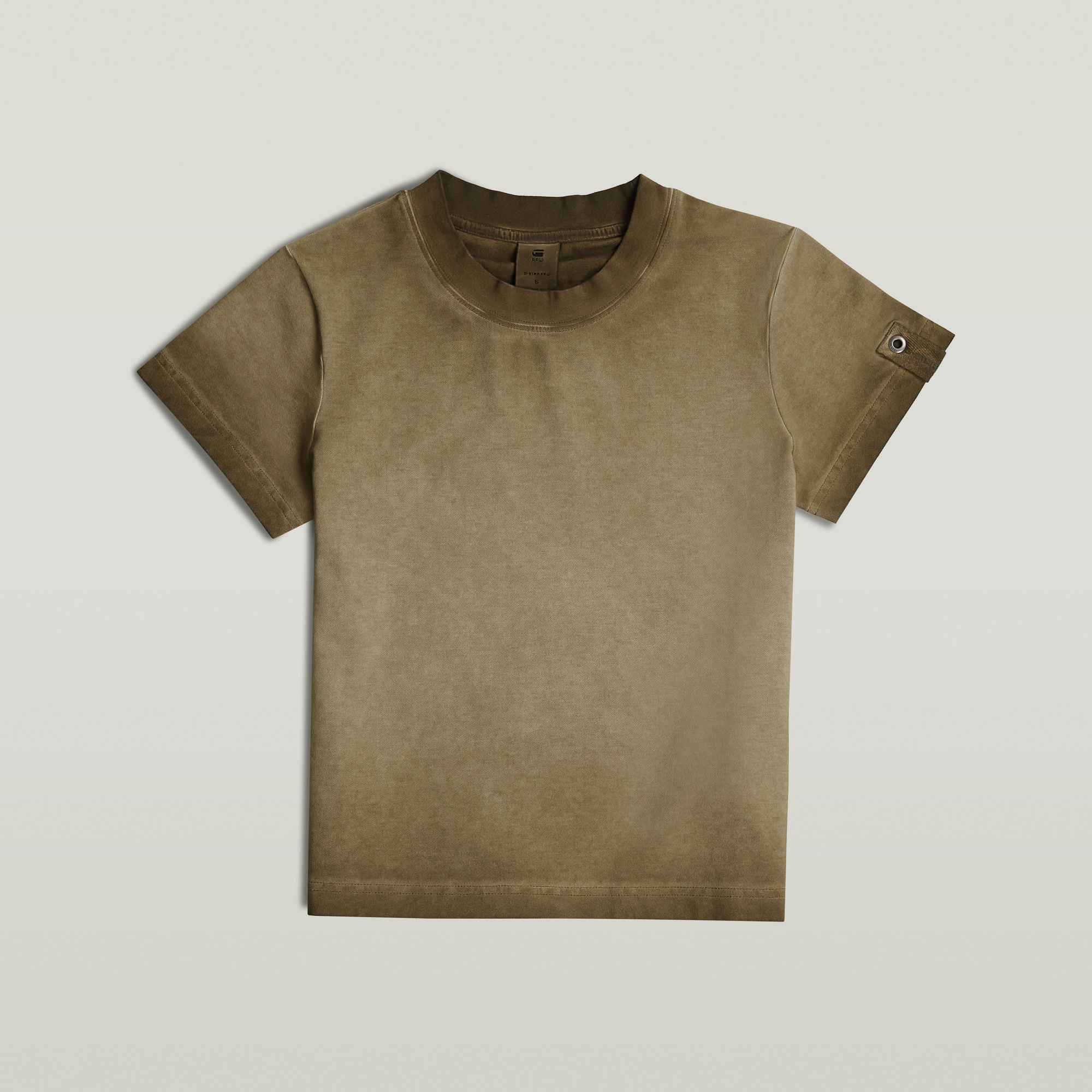G-Star RAW Overdyed Micro Boxy Top Groen Dames