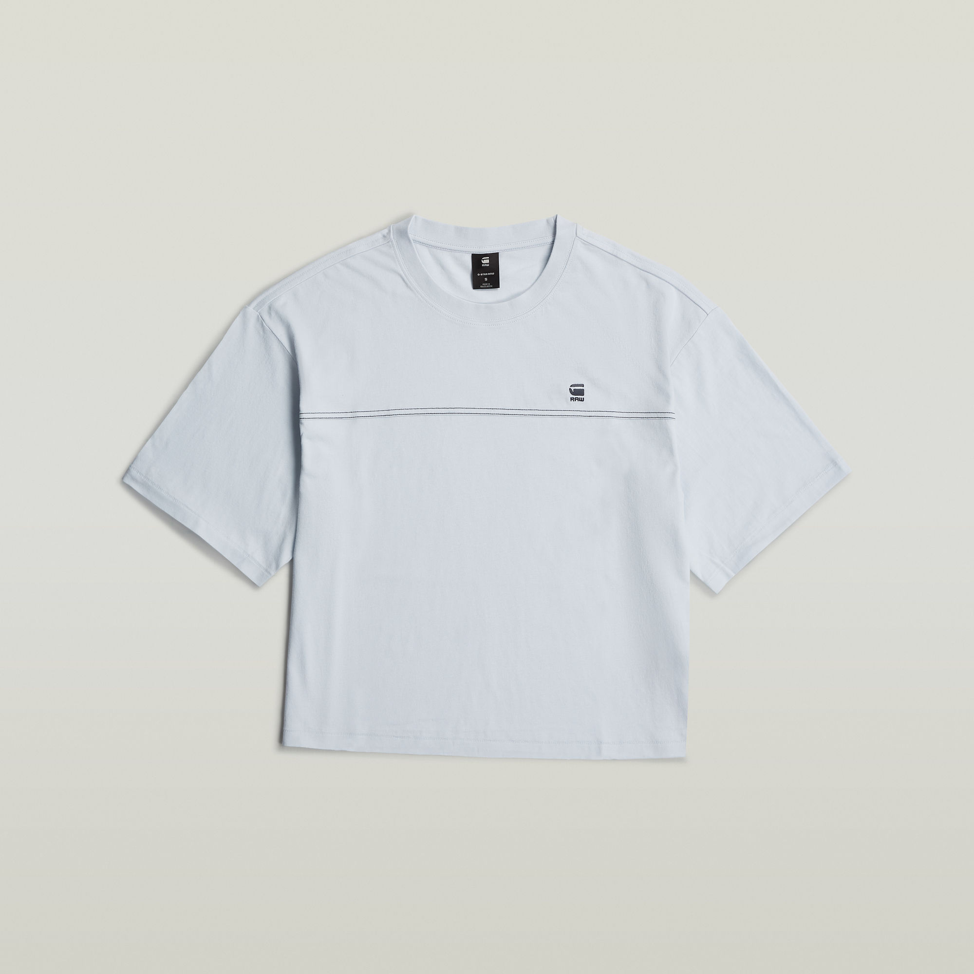 G-Star RAW Horizontal Seam Loose Top Lichtblauw Dames