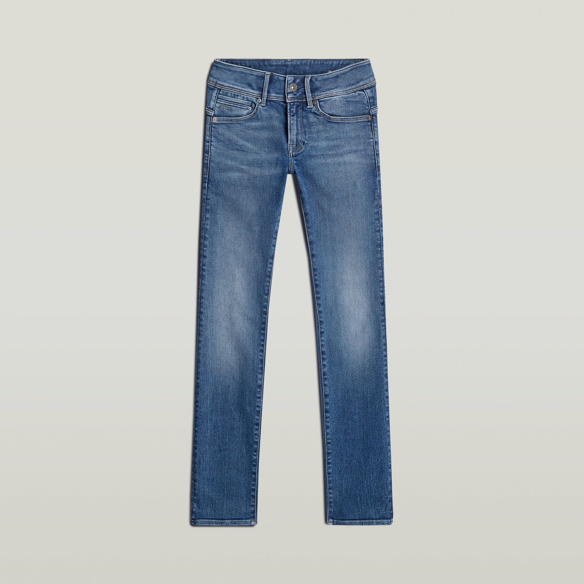 G-Star RAW Midge Slim Straight Jeans Midden blauw Dames