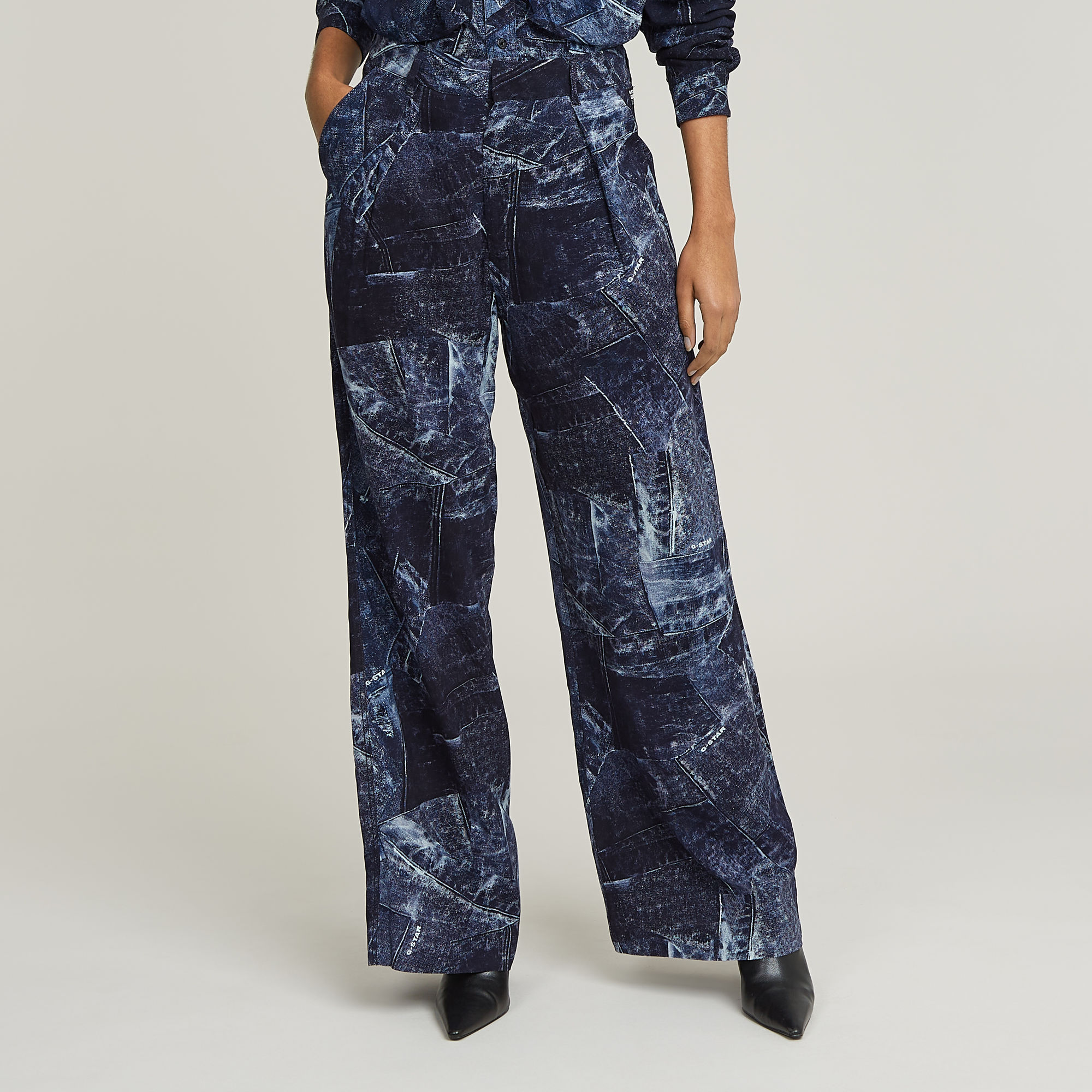 G-Star RAW Fluid Wide Leg Broek - Meerkleurig - Dames