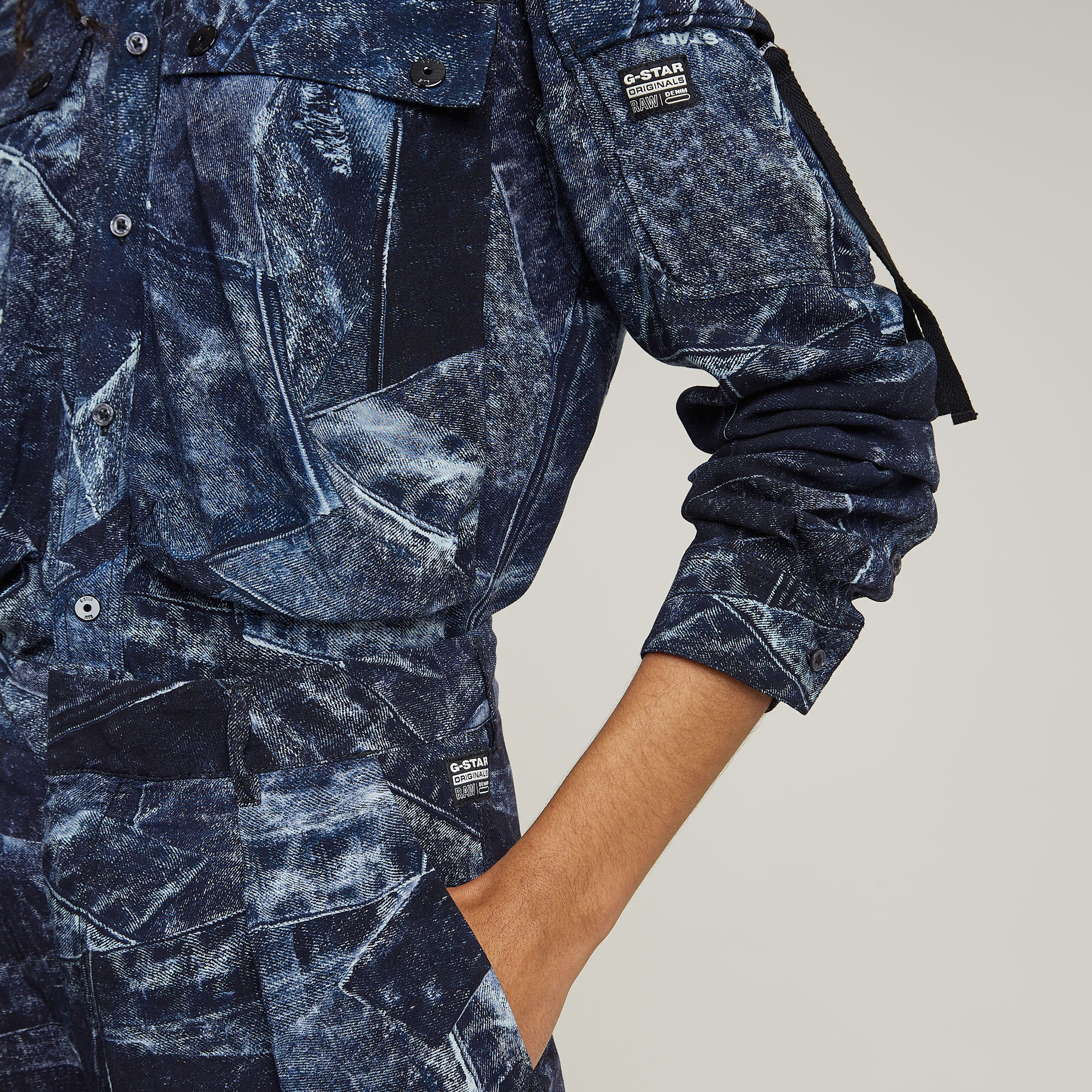 G-Star RAW Fluid Wide Leg Broek Meerkleurig Dames